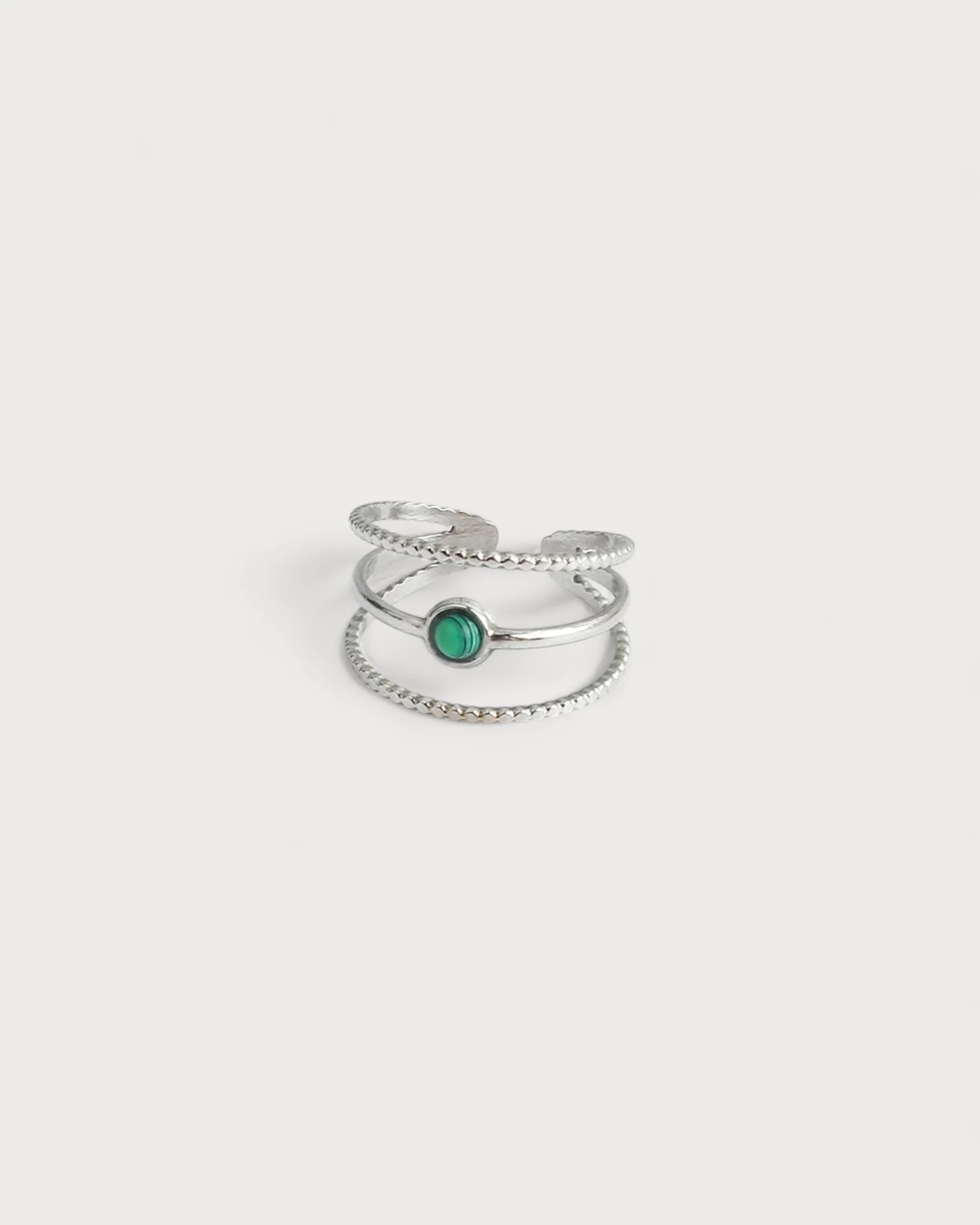 Aarya - Ring - Natural Stone - Stainless Steel - Adjustable - Image 10