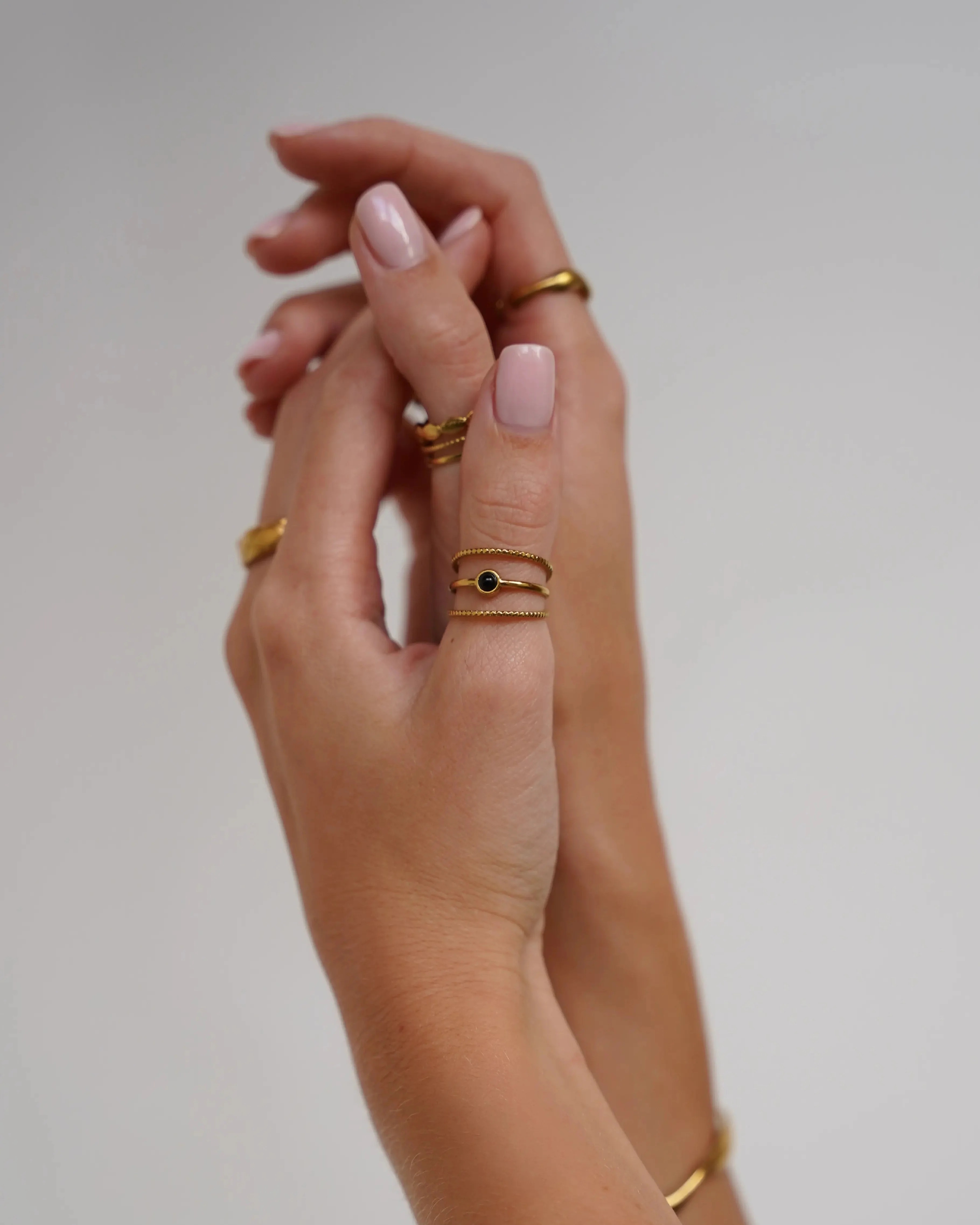Aarya - Ring - Natural Stone - Stainless Steel - Adjustable - Image 6