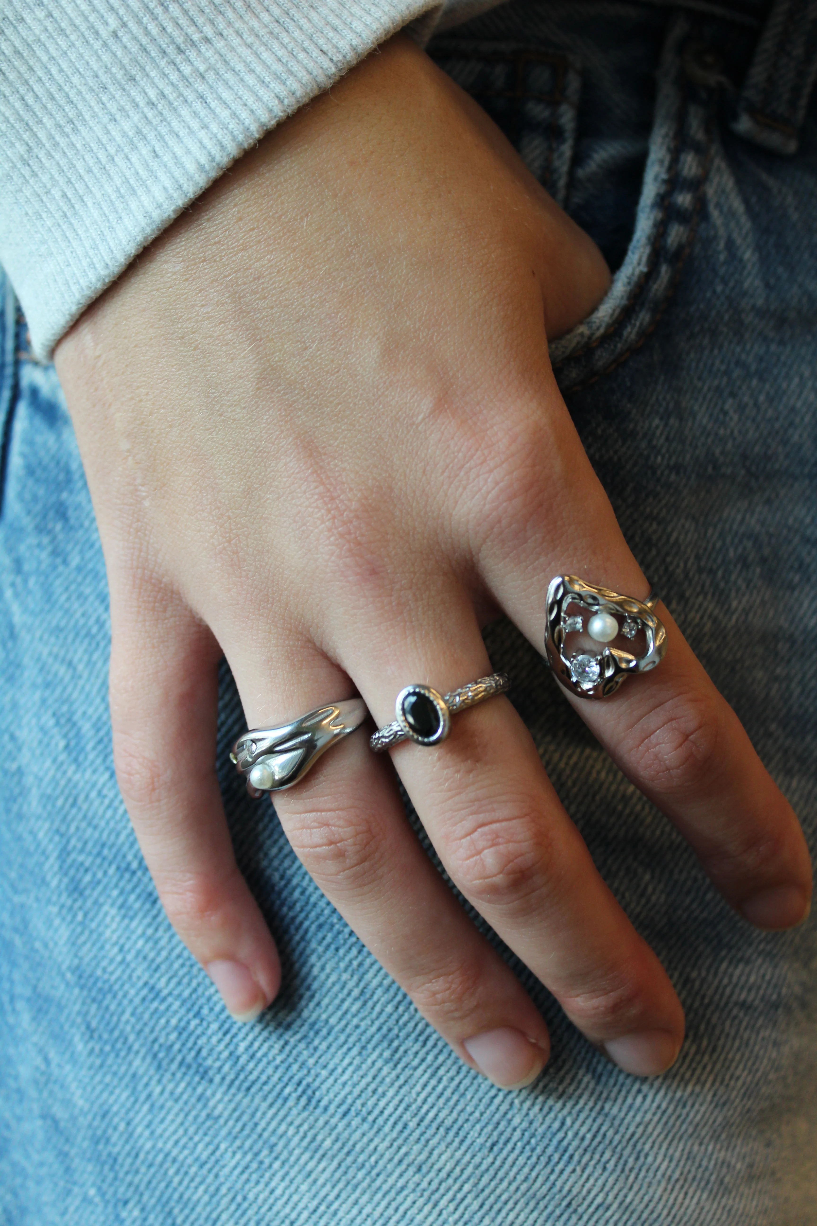 Angelique - Ring - Stainless Steel - Adjustable - Image 2
