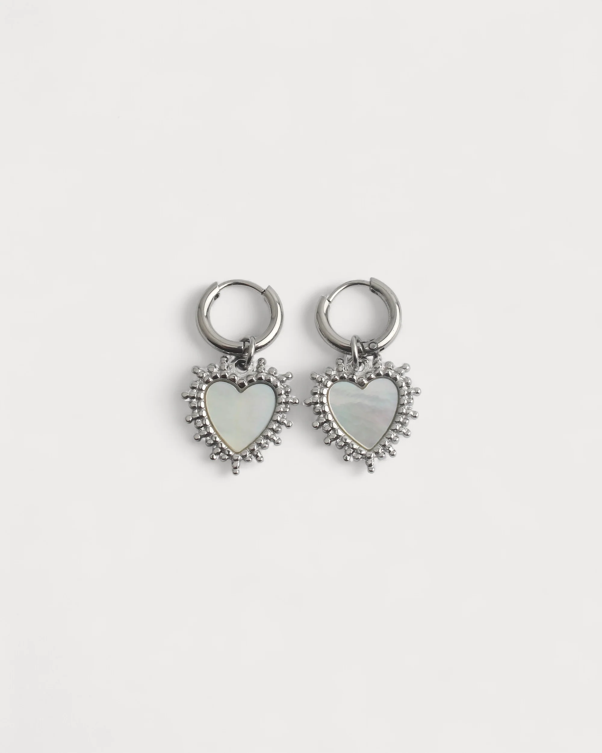 Big Shell Heart - Earrings - Stainless Steel - Image 3