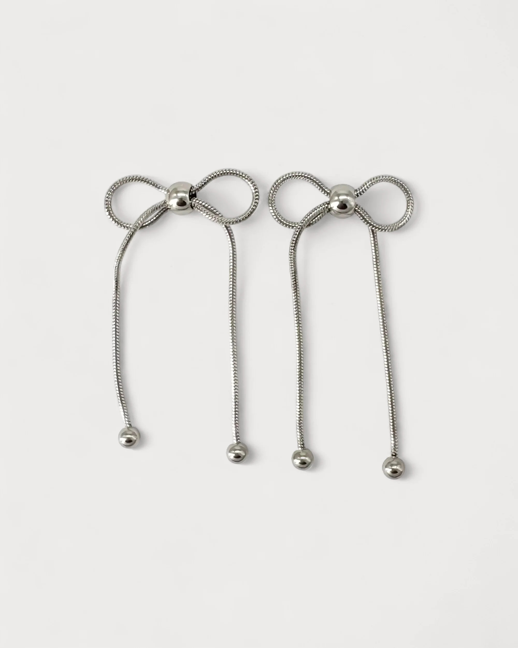 Bow - Earrings - Stainless Steel - Image 3