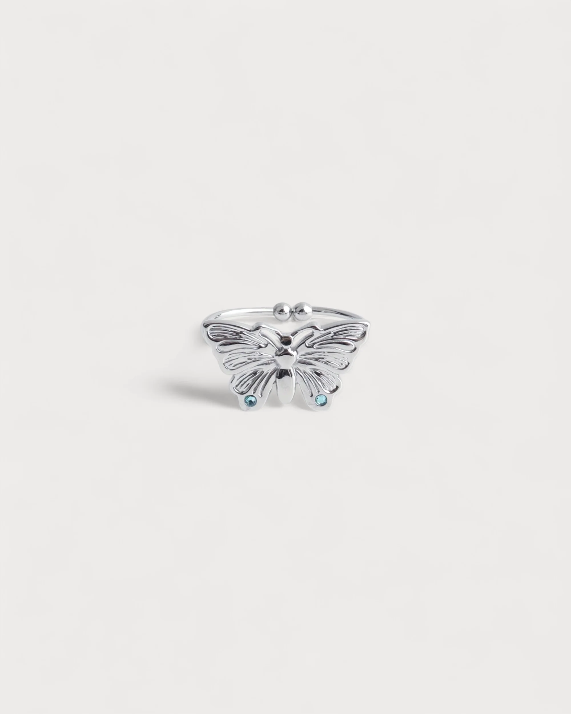 Butterfly - Ring - Stainless Steel - Adjustable - Image 3