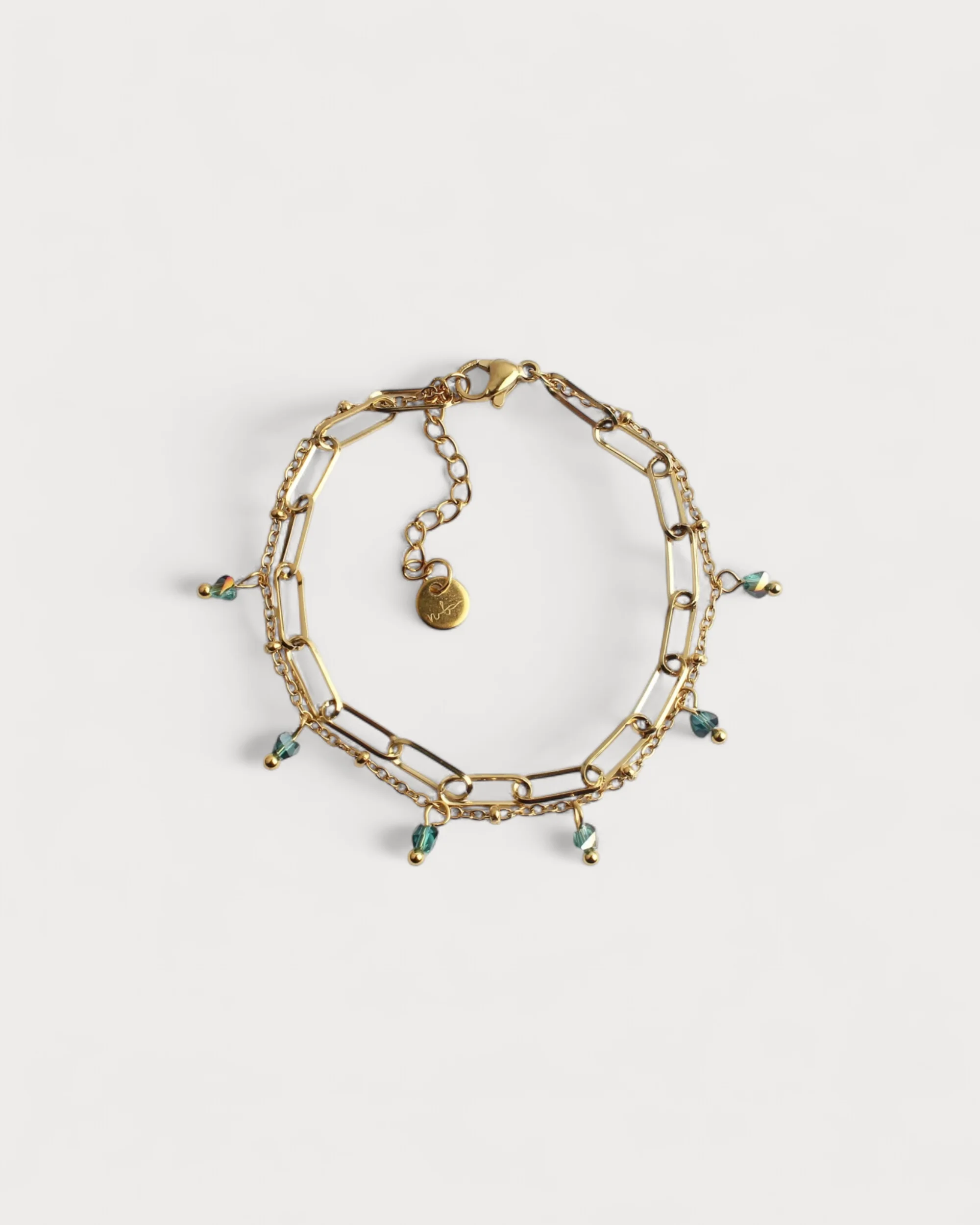 Colored Chain - Bracelet - 2 Layer - Stainless Steel - Image 3