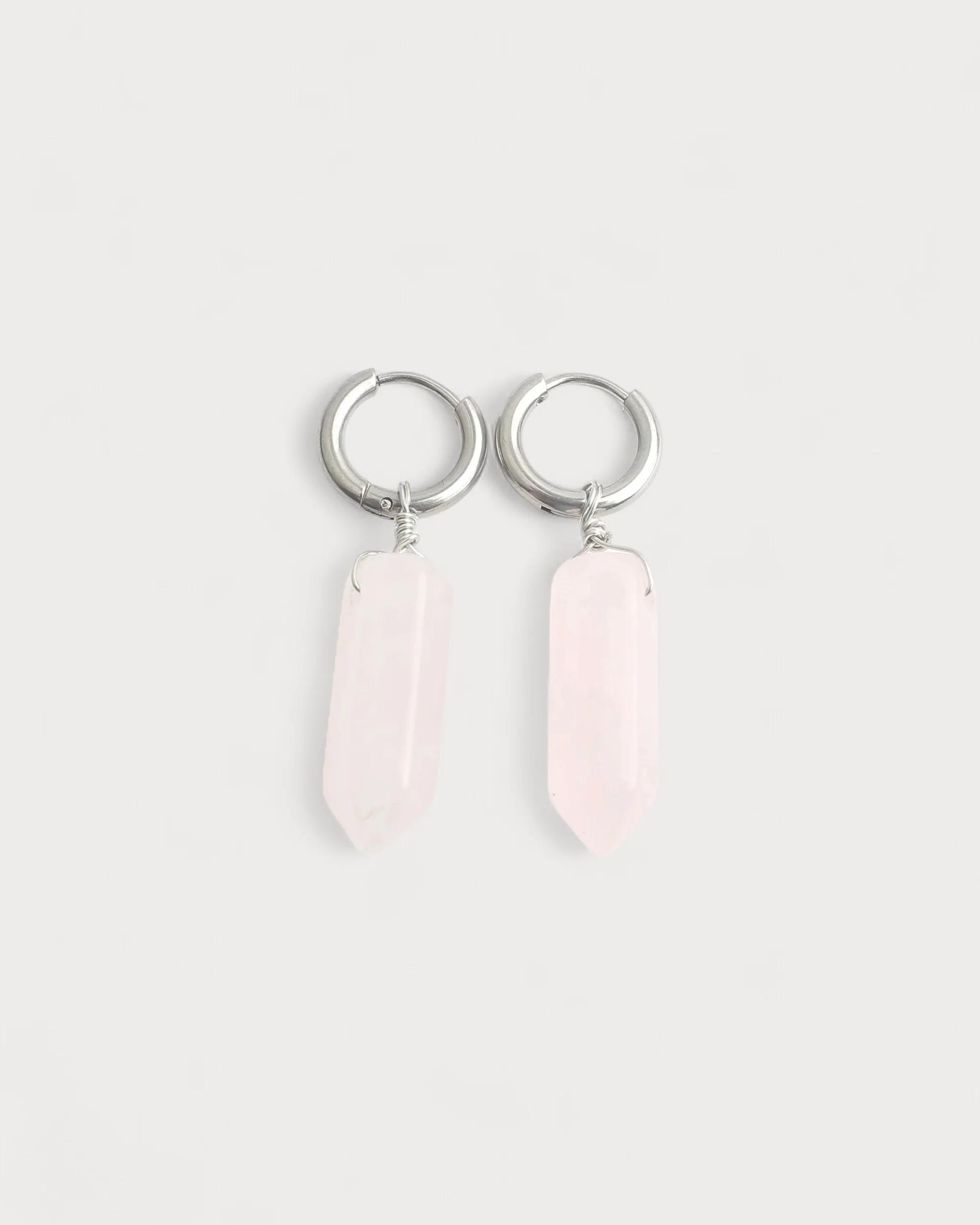 Crystal - Earrings - Natural Stone - Stainless Steel - Image 7