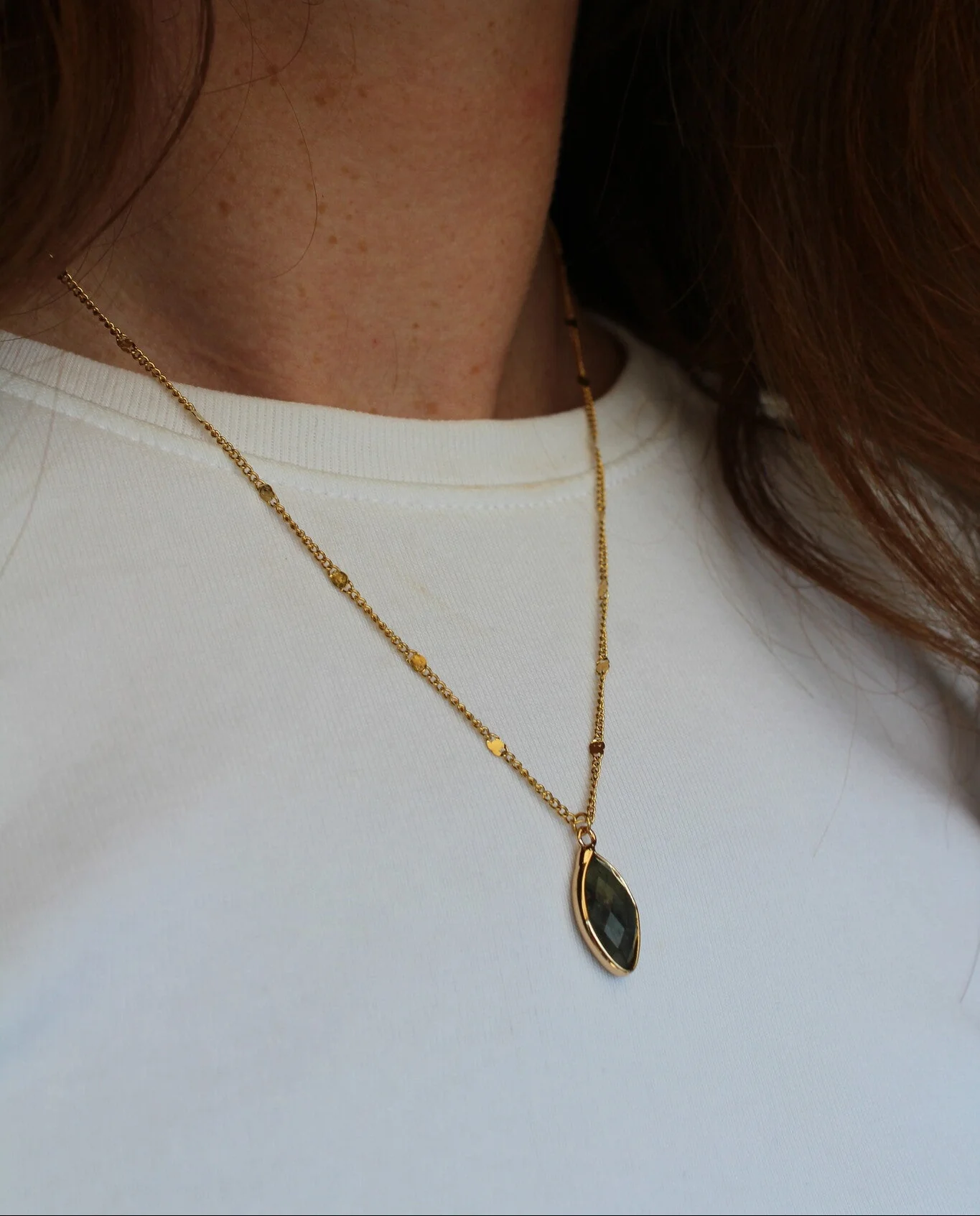 Dani - Necklace - Natural Stone- Stainless Steel - Image 6