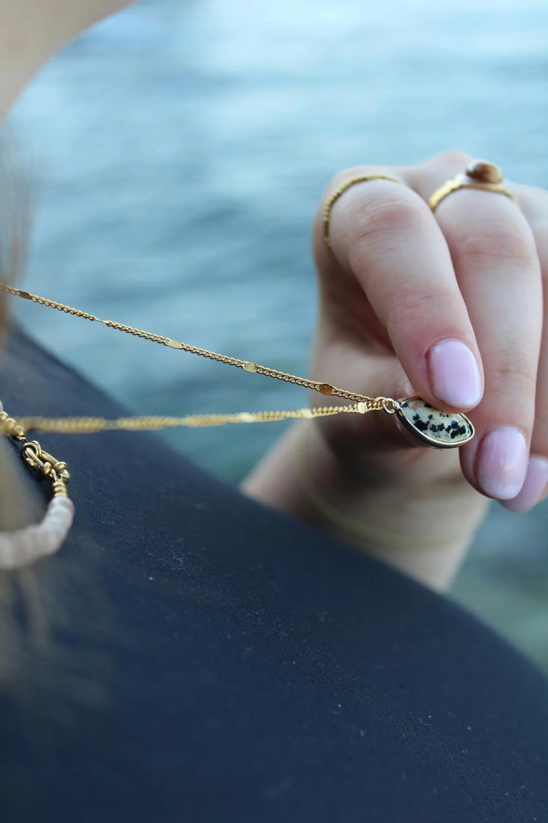 Dani - Necklace - Natural Stone- Stainless Steel - Image 9
