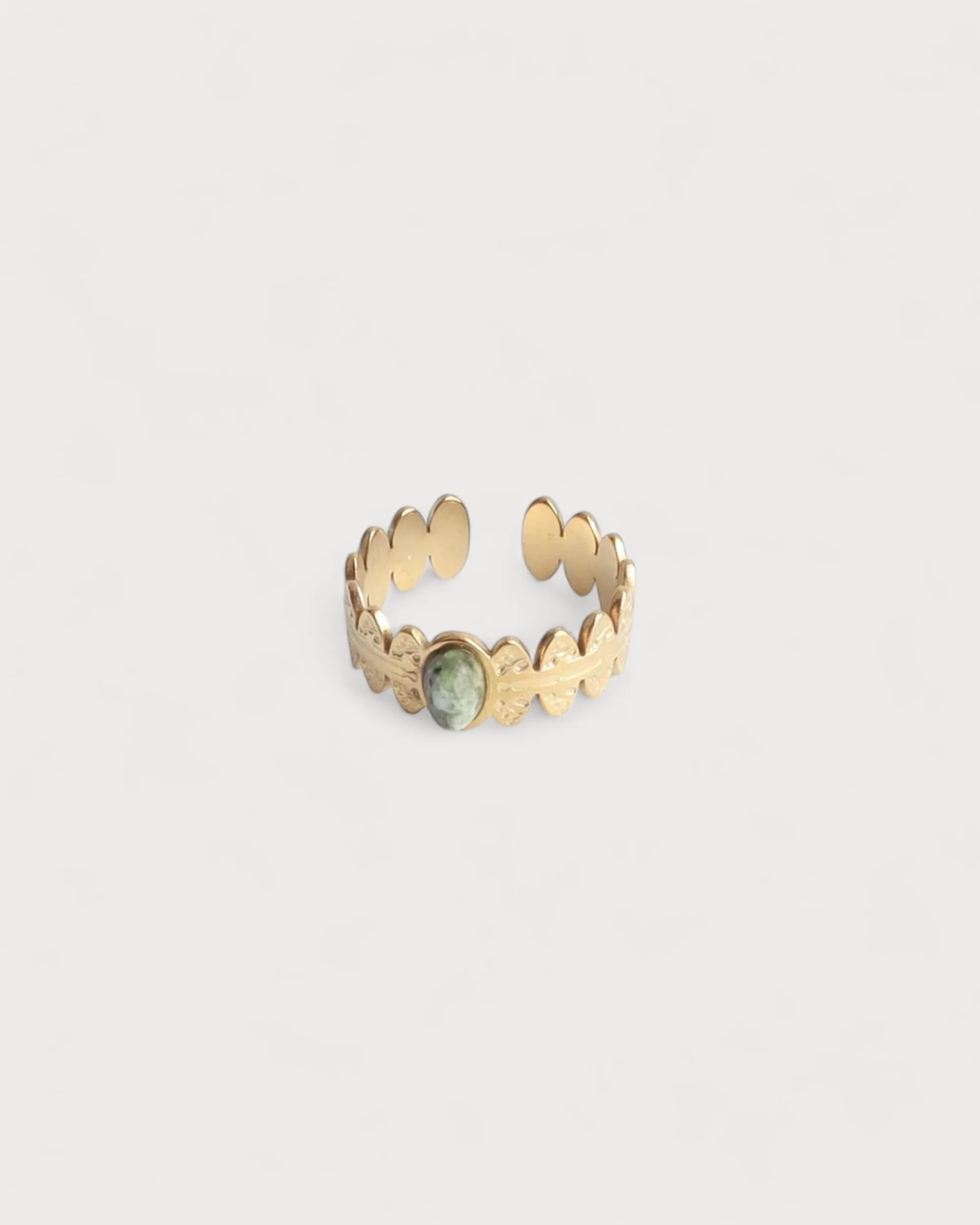 Didi - Ring - Natural Stone - Stainless steel - Adjustable - Image 7
