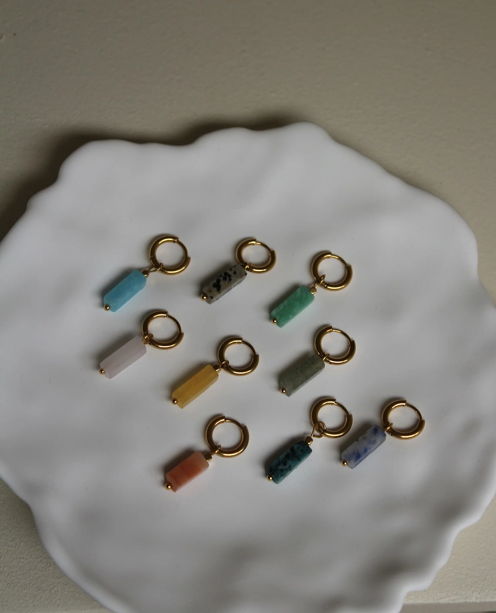 Dora - Earrings - Natural Stone - Stainless Steel - Image 20
