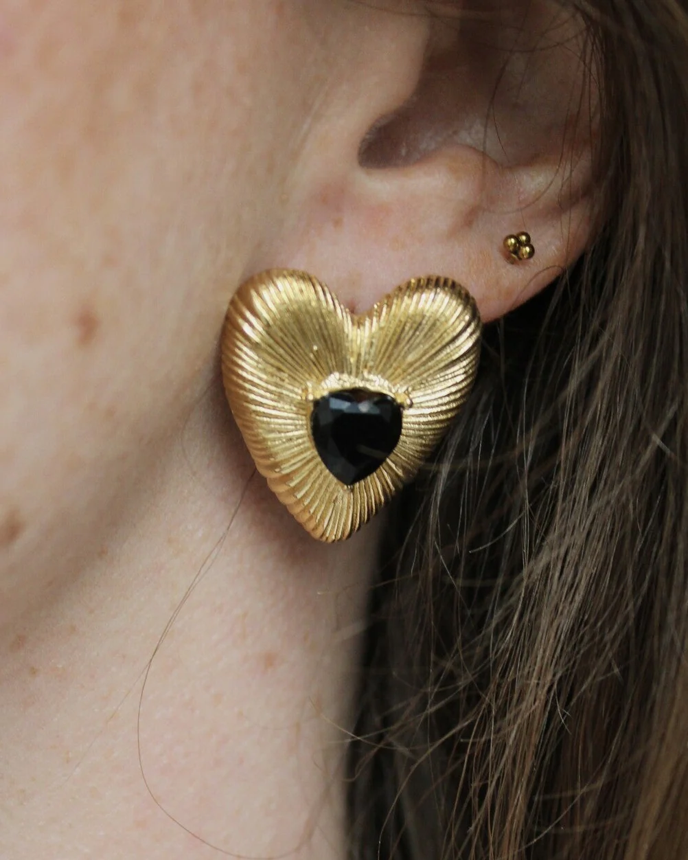 Doting Heart - Earrings - Stainless Steel - Image 3