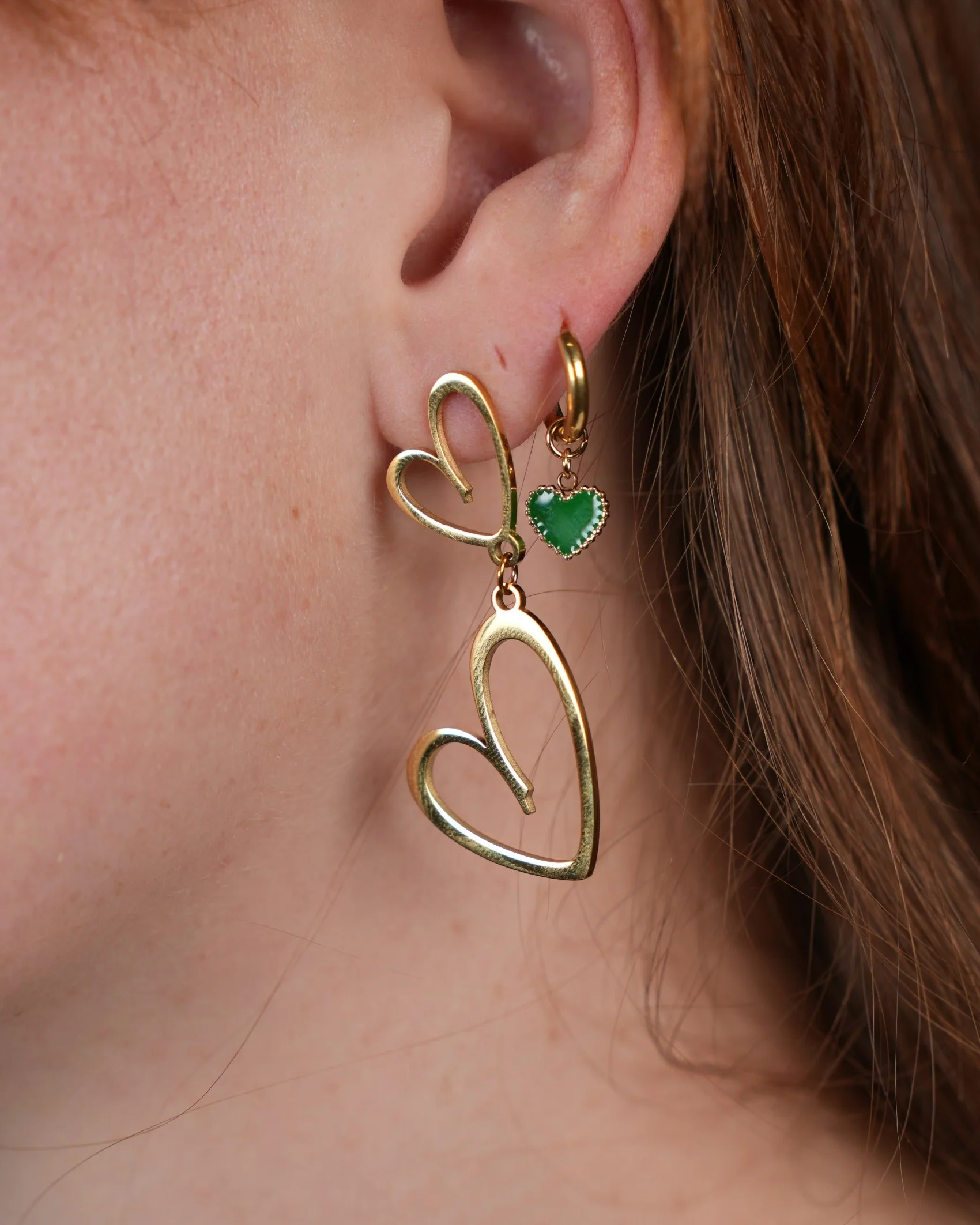 Double the love - Earrings - Stainless Steel - Image 2