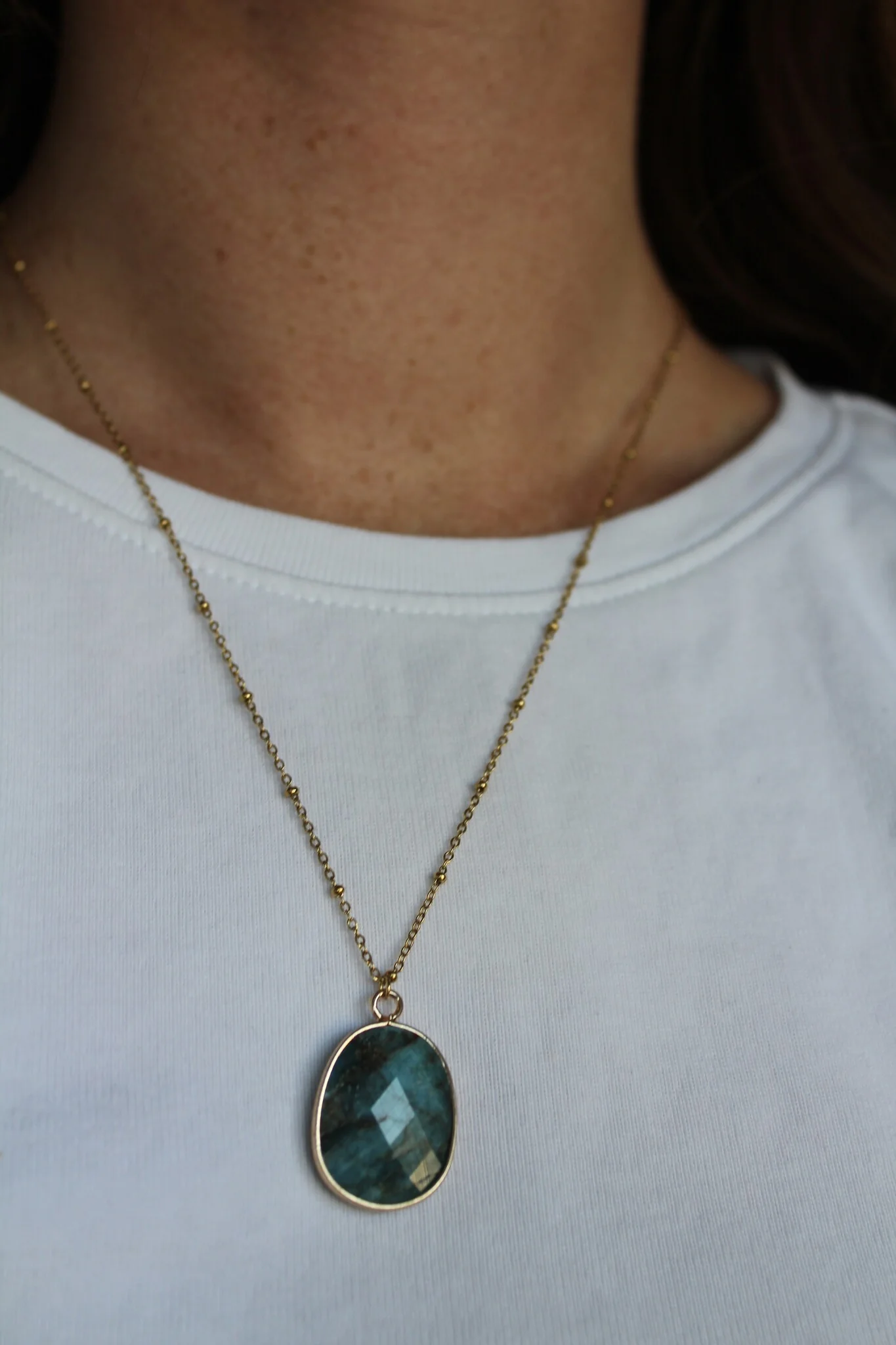 Edita - Necklace - Natural Stone - Stainless Steel - Image 9
