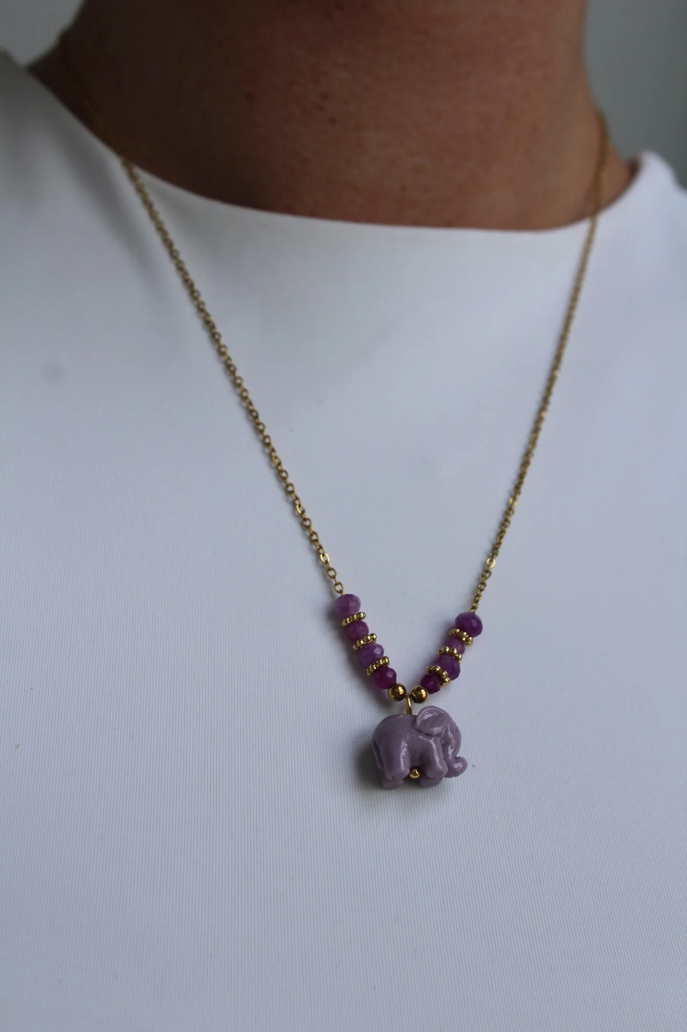 Elephant - Necklace - Stainless Steel - Image 4