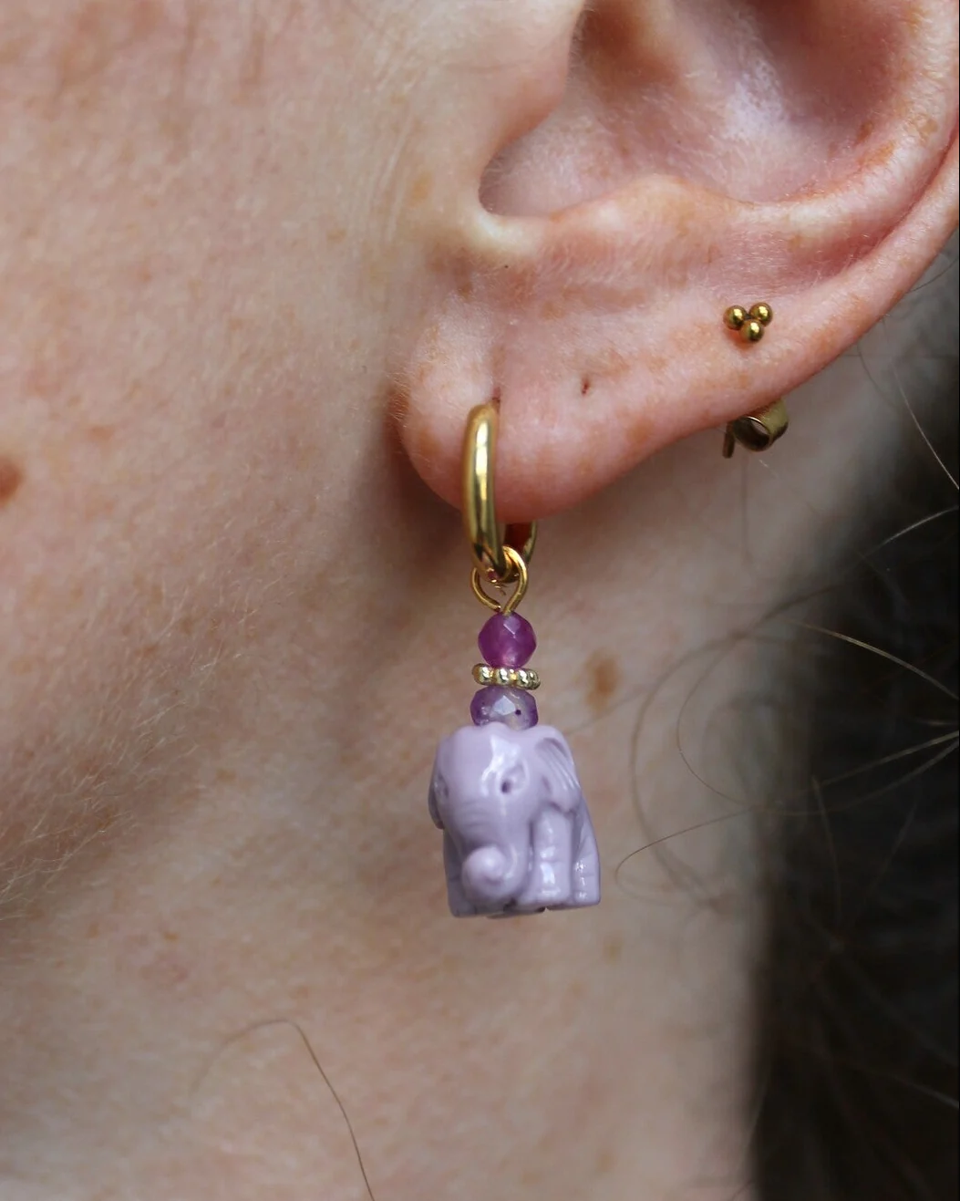 Elephant - Earrings - Stainless Steel - Image 5
