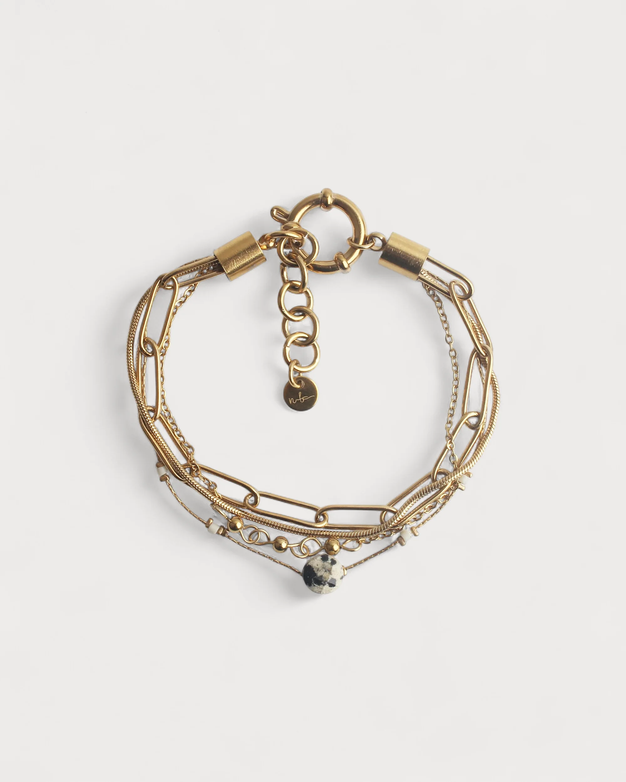 Eloise - Bracelet - Natural Stone - 4 Layer - Stainless Steel - Image 10