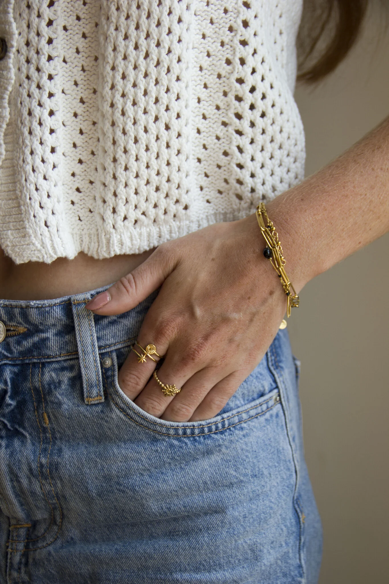 Eloise - Bracelet - Natural Stone - 4 Layer - Stainless Steel - Image 19