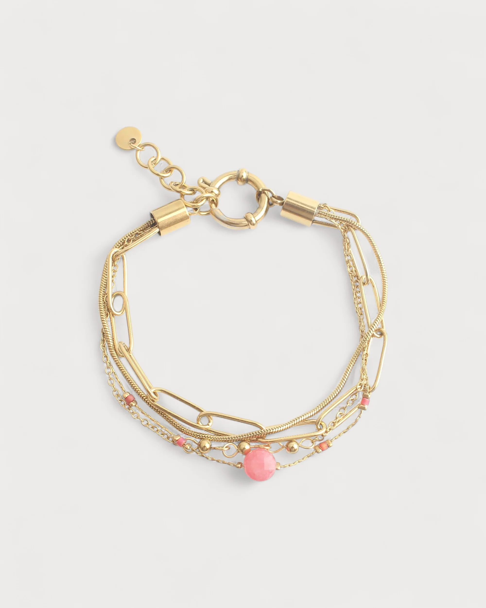 Eloise - Bracelet - Natural Stone - 4 Layer - Stainless Steel - Image 3
