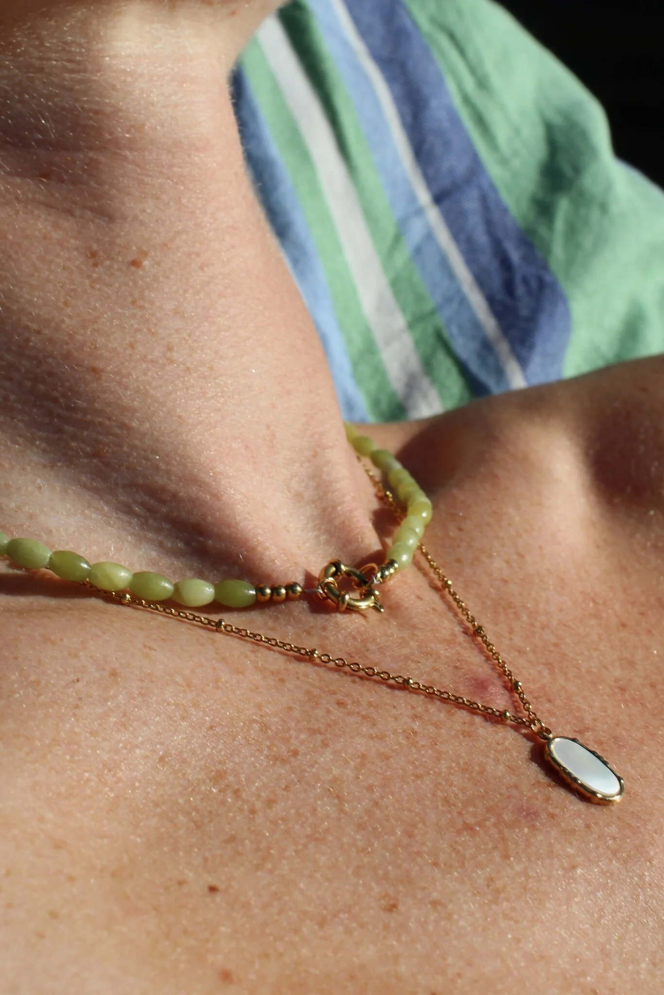 Evelyn - Necklace - Natural Stone - Stainless Steel - Image 5