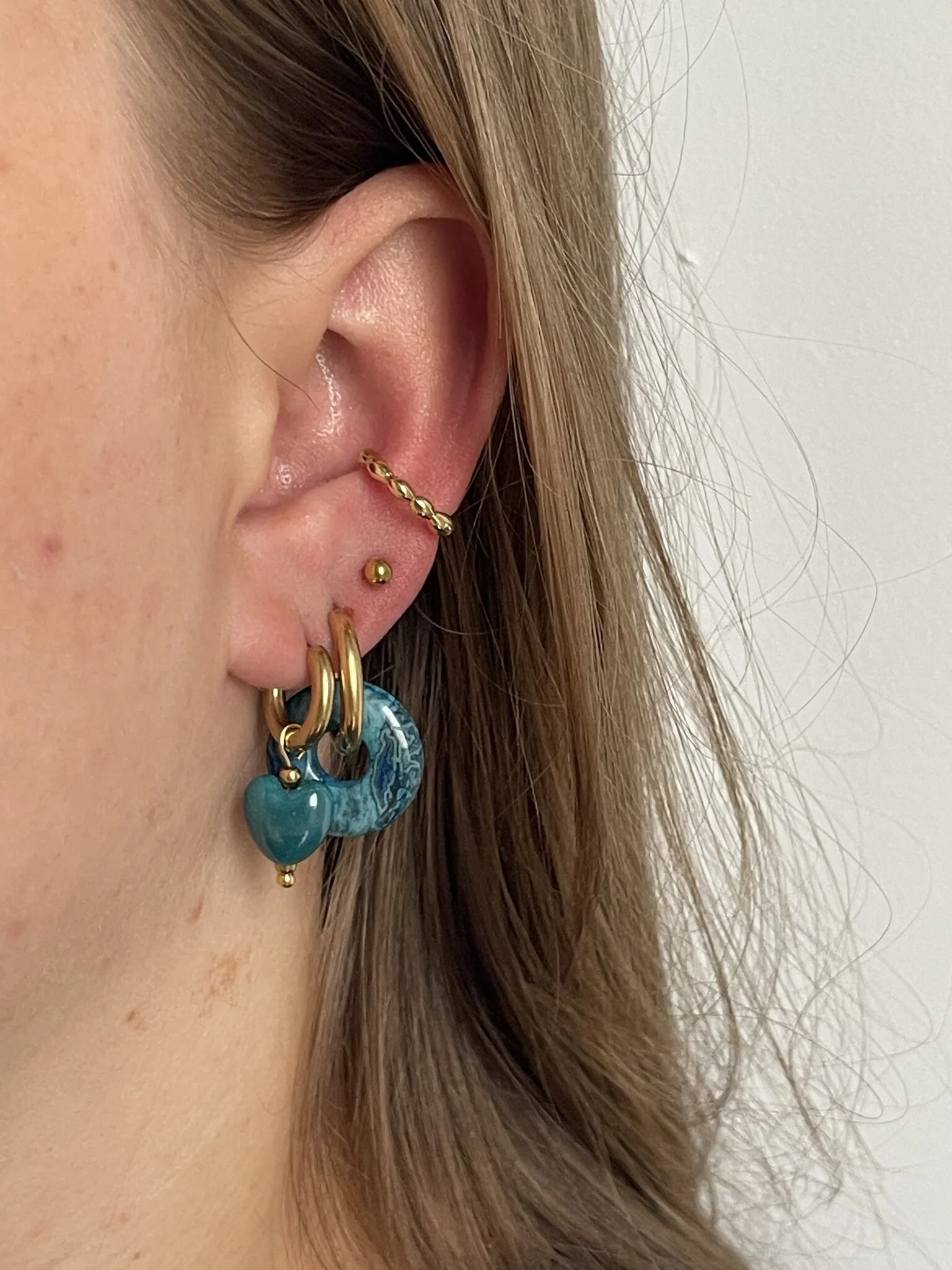 Femme - Earrings - Natural Stone - Stainless Steel - Image 7