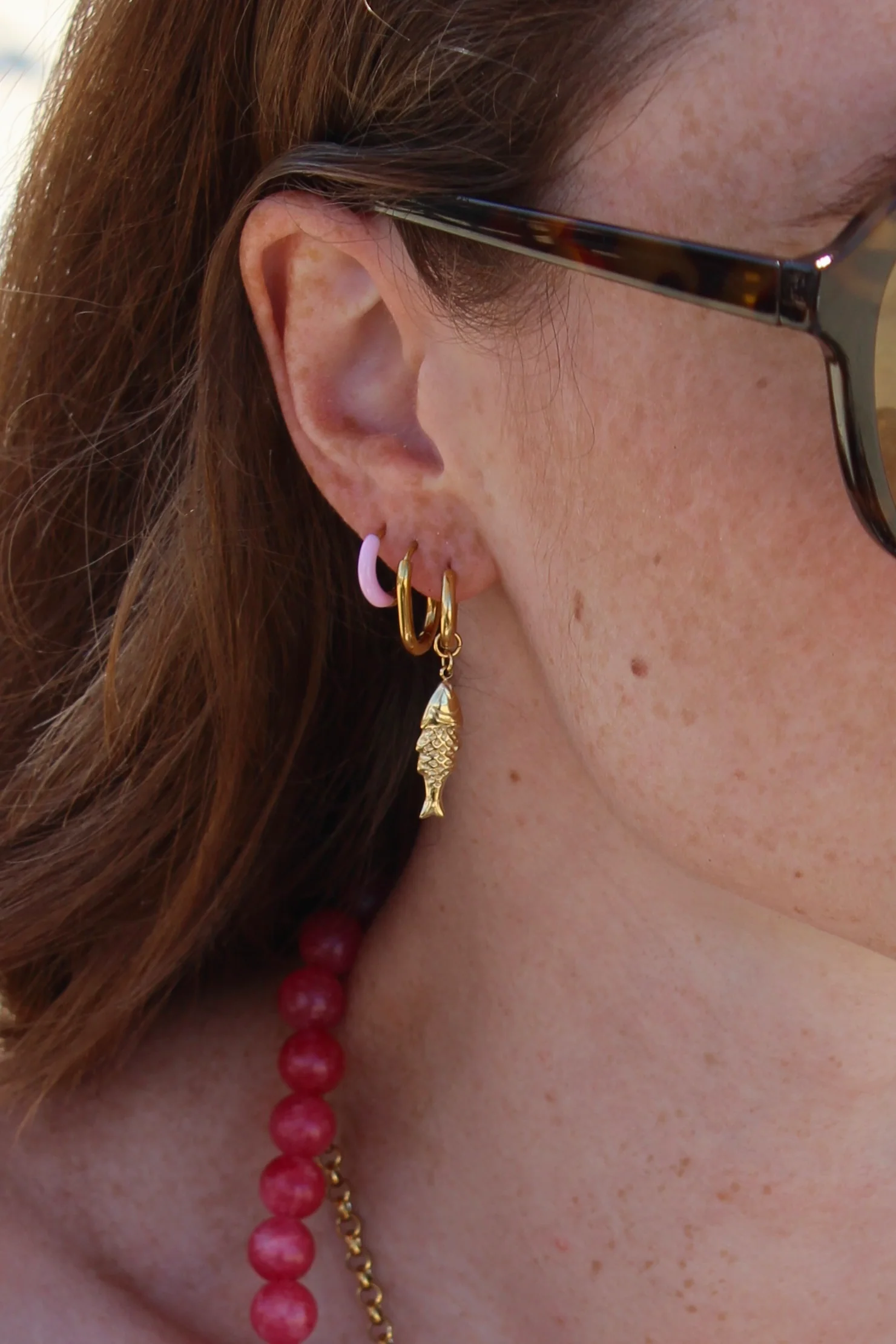 Fishy - Earrings - Clip On - Stainless Steel - Image 4