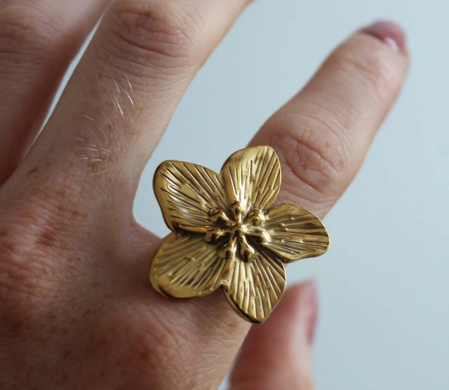 Fleur - Ring - Adjustable - Stainless Steel - Image 2