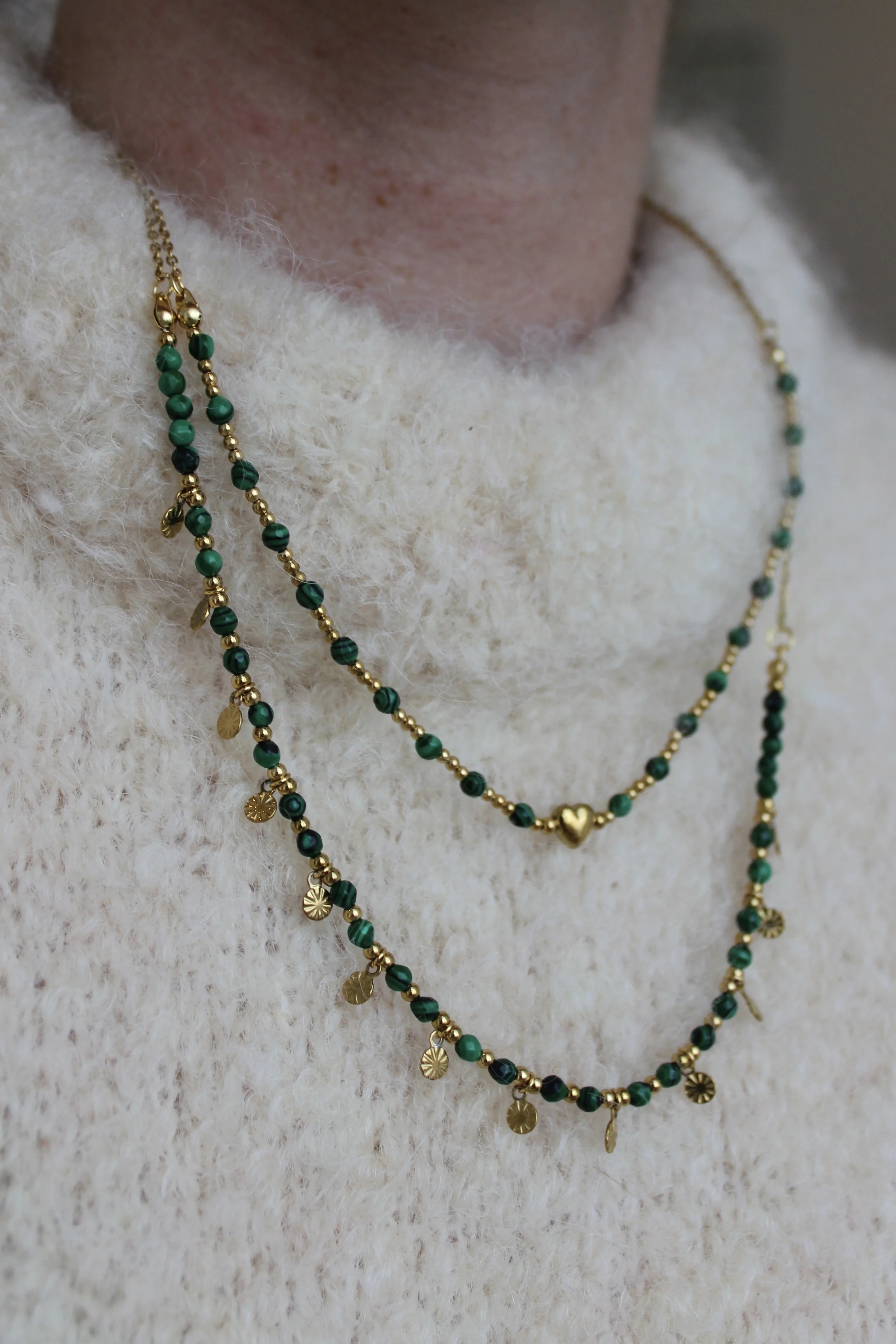 Giulia - Necklace - Natural Stone - Stainless Steel - Image 2
