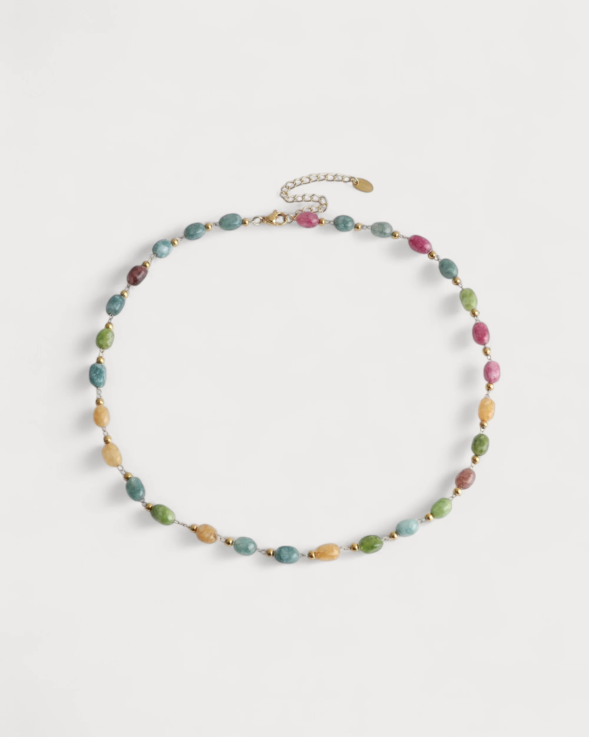 Janice - Necklace - Natural Stone - Stainless Steel