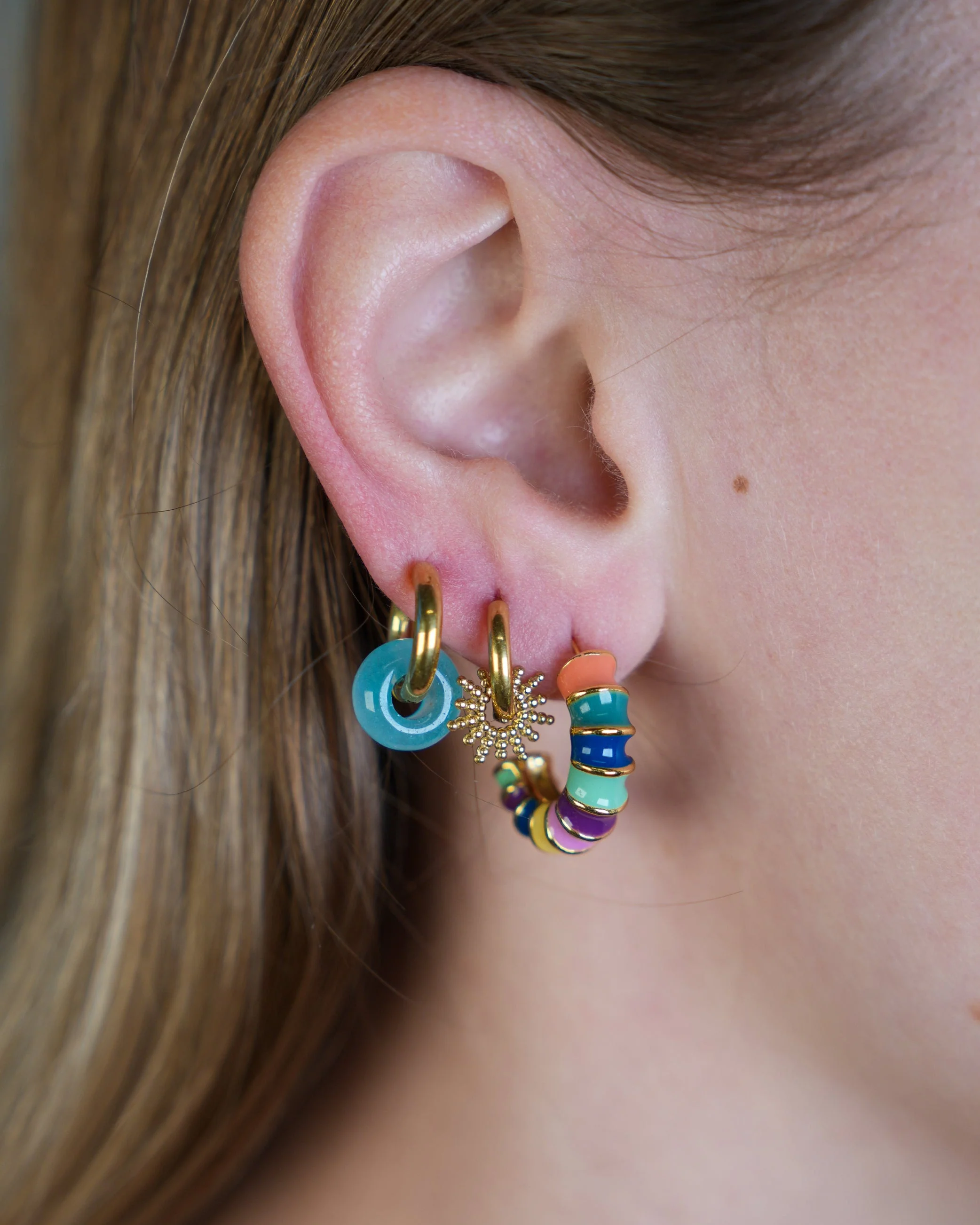 Jutta - Earrings - Clip On - Stainless Steel - Image 2