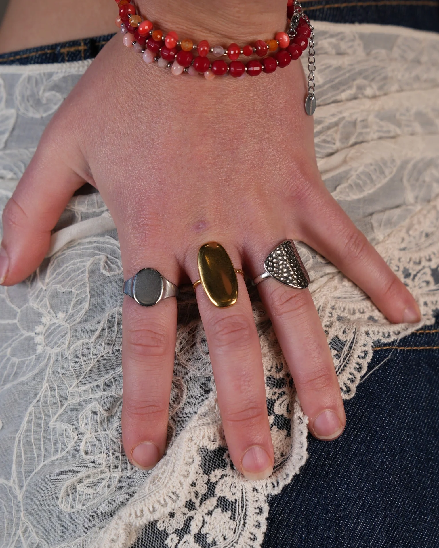 Kaitlyn - Ring - Stainless Steel - Adjustable - Image 2