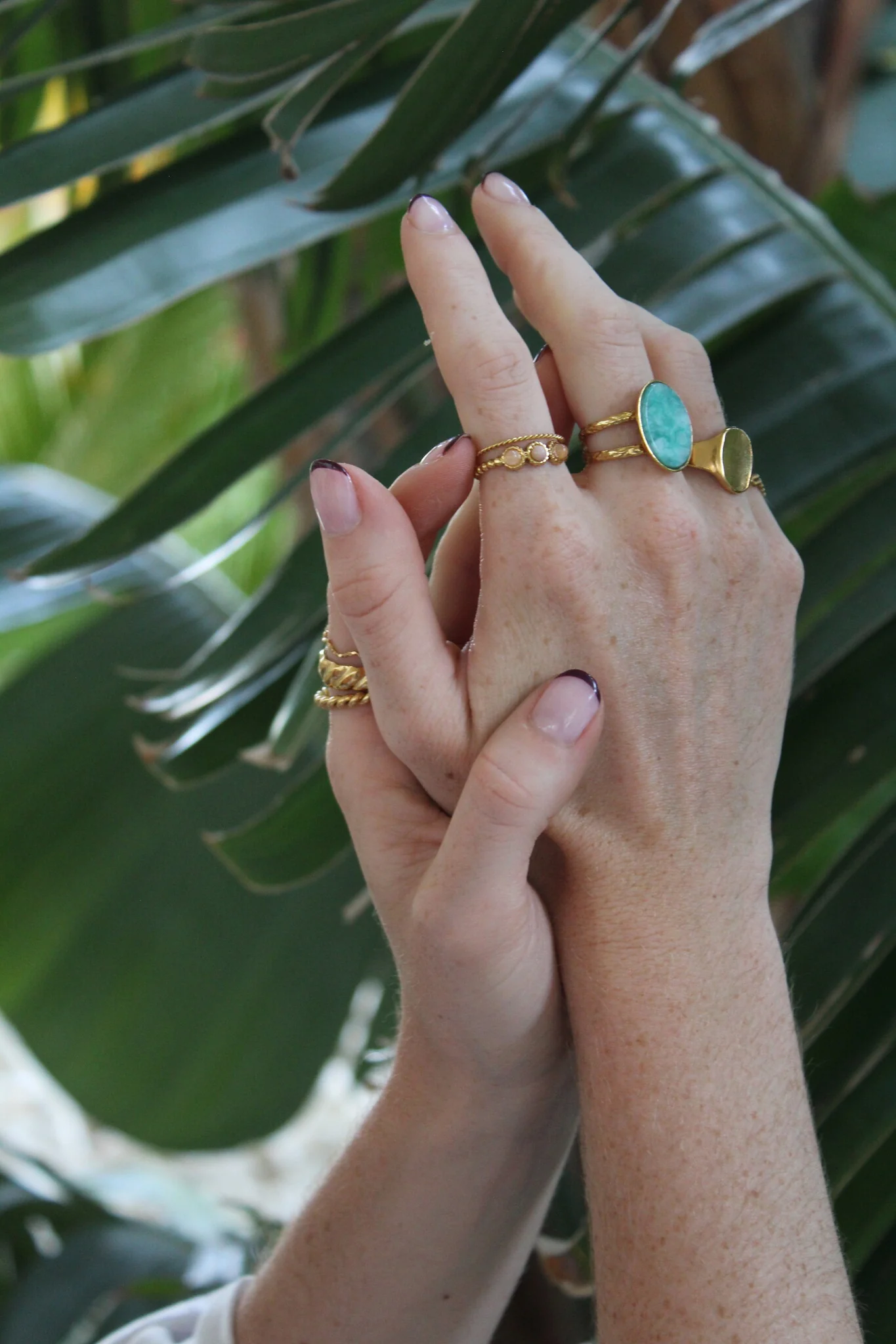 Layla - Ring - Stainless Steel - Adjustable - Natural Stone - Image 16