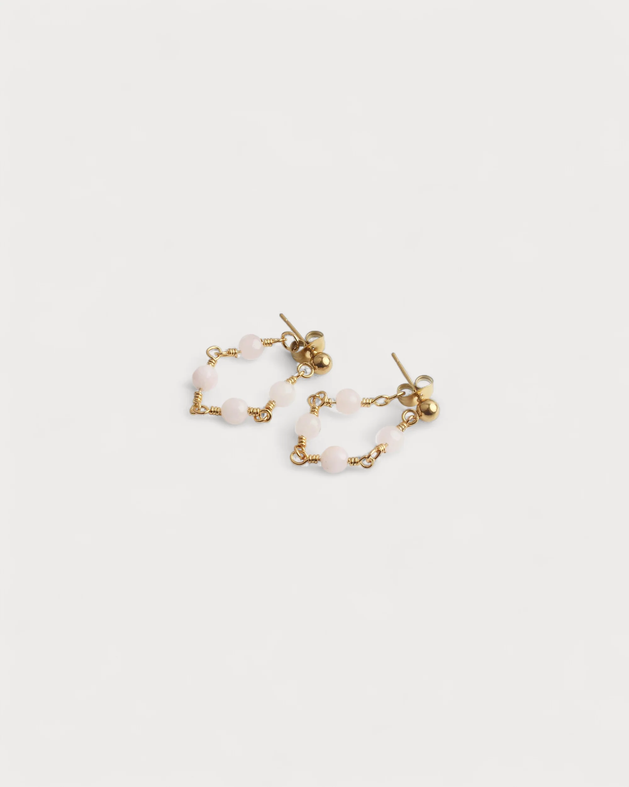 Léa - Earrings - Natural Stone - Stainless Steel - Image 4