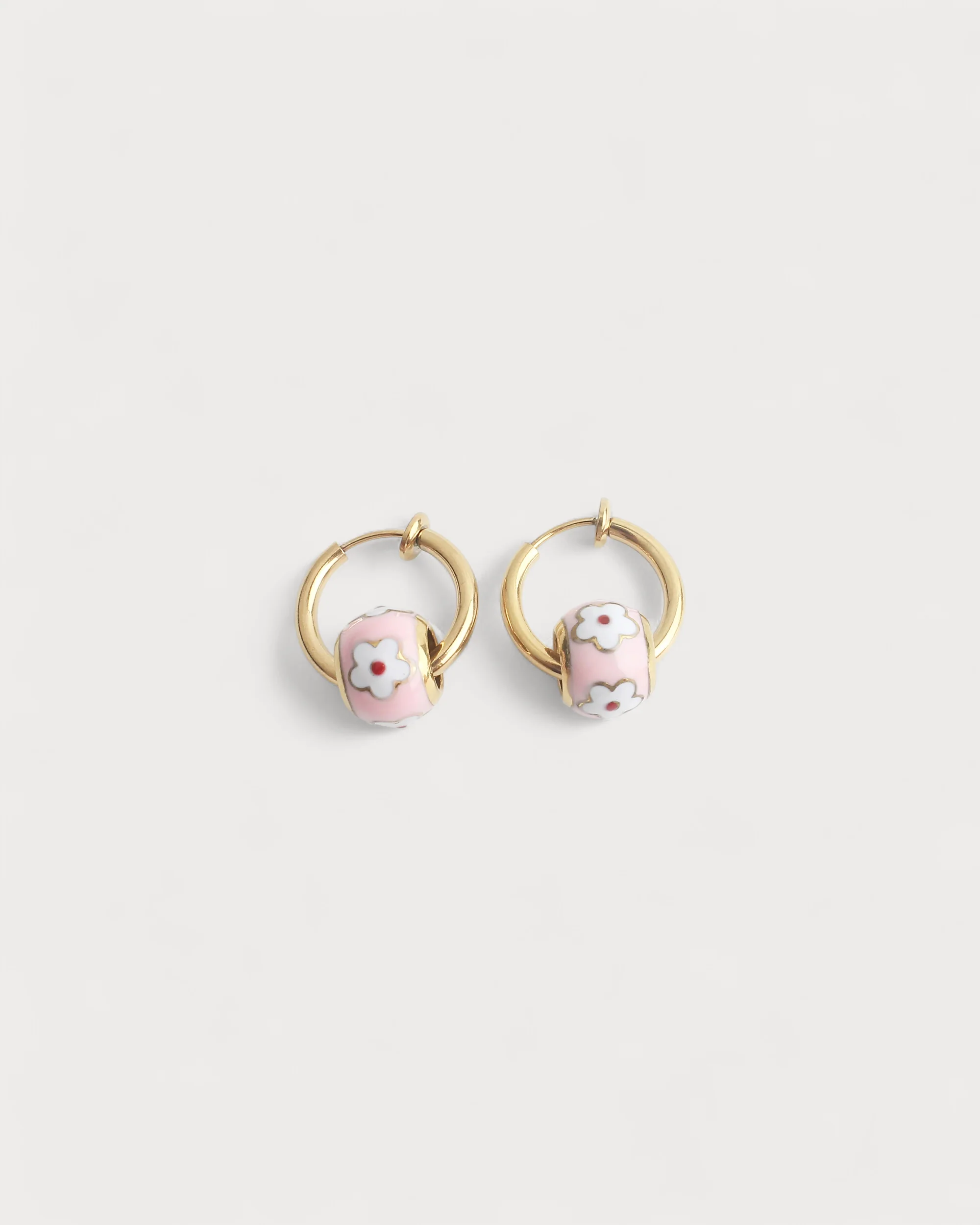 Little Flower - Earrings - Clip On - Stainless Steel - Image 5