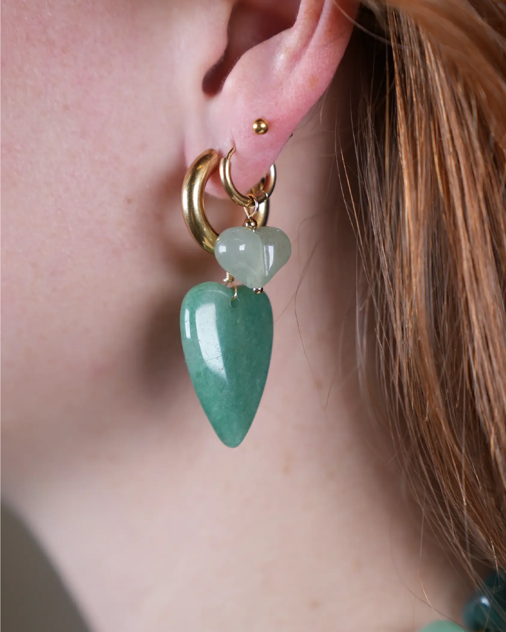 Louna - Earrings - Natural Stone - Stainless Steel - Image 6