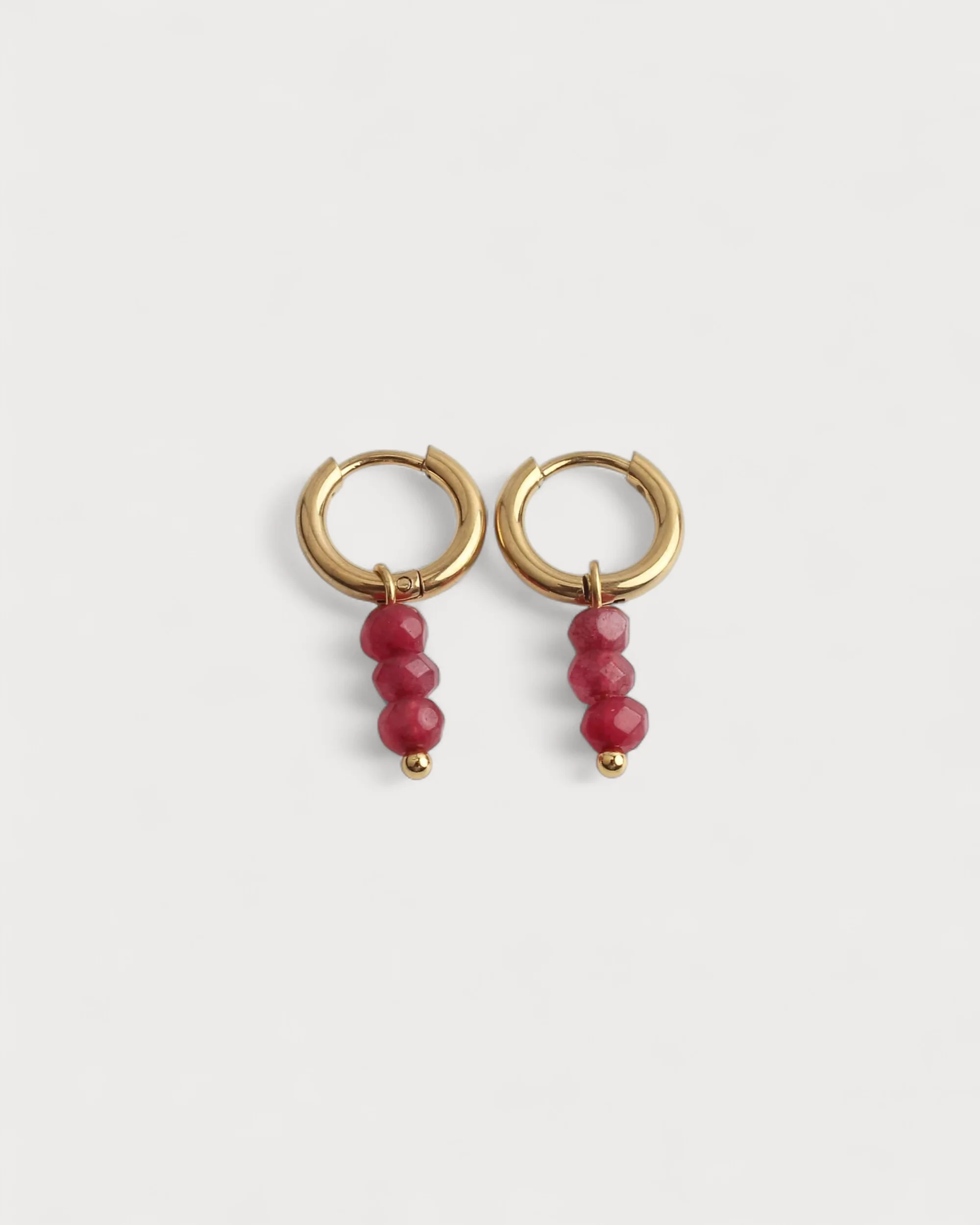 Luna - Earrings - Natural Stone - Stainless Steel - Image 3