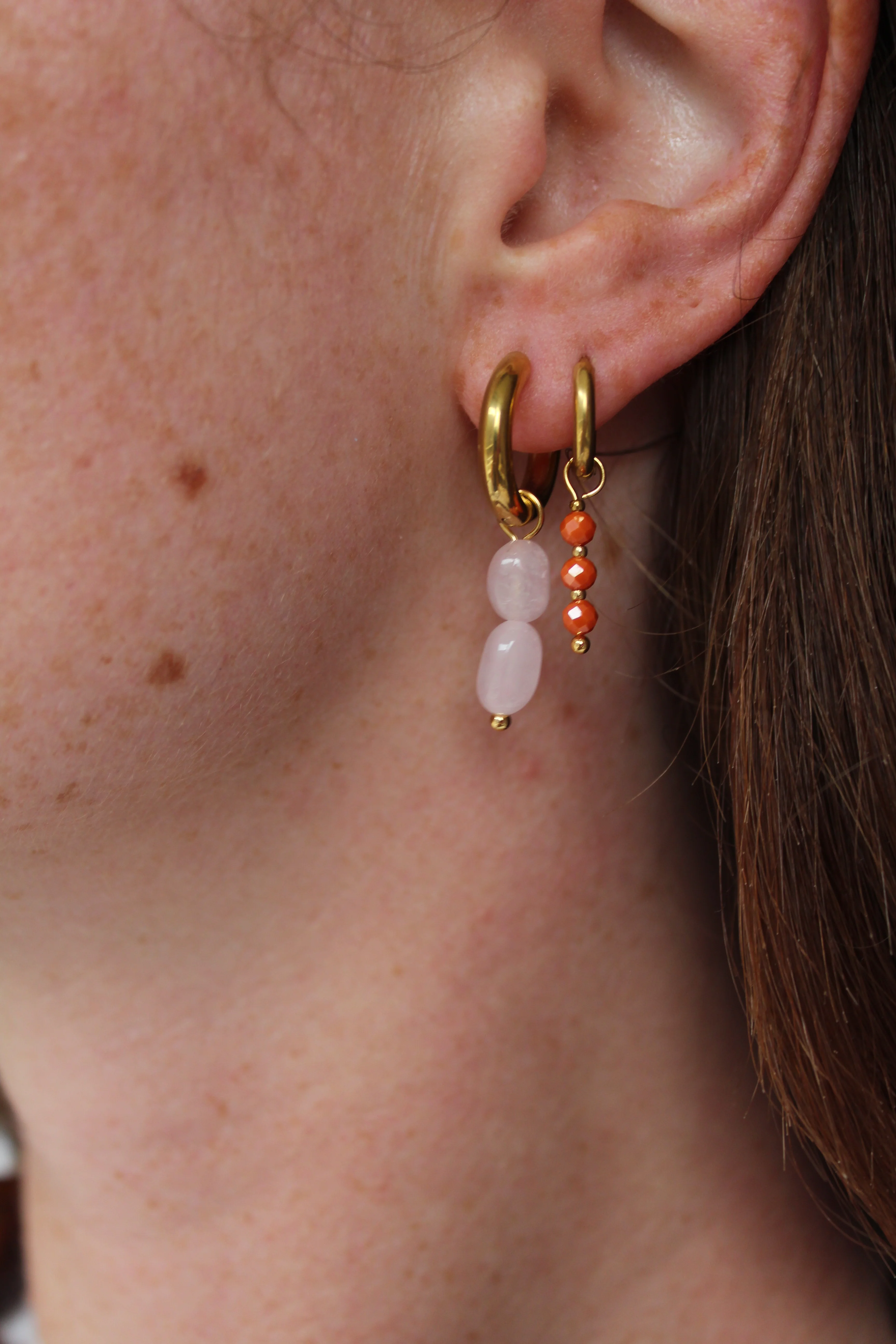 Maartje - Earrings - Natural Stone - Stainless Steel - Image 2