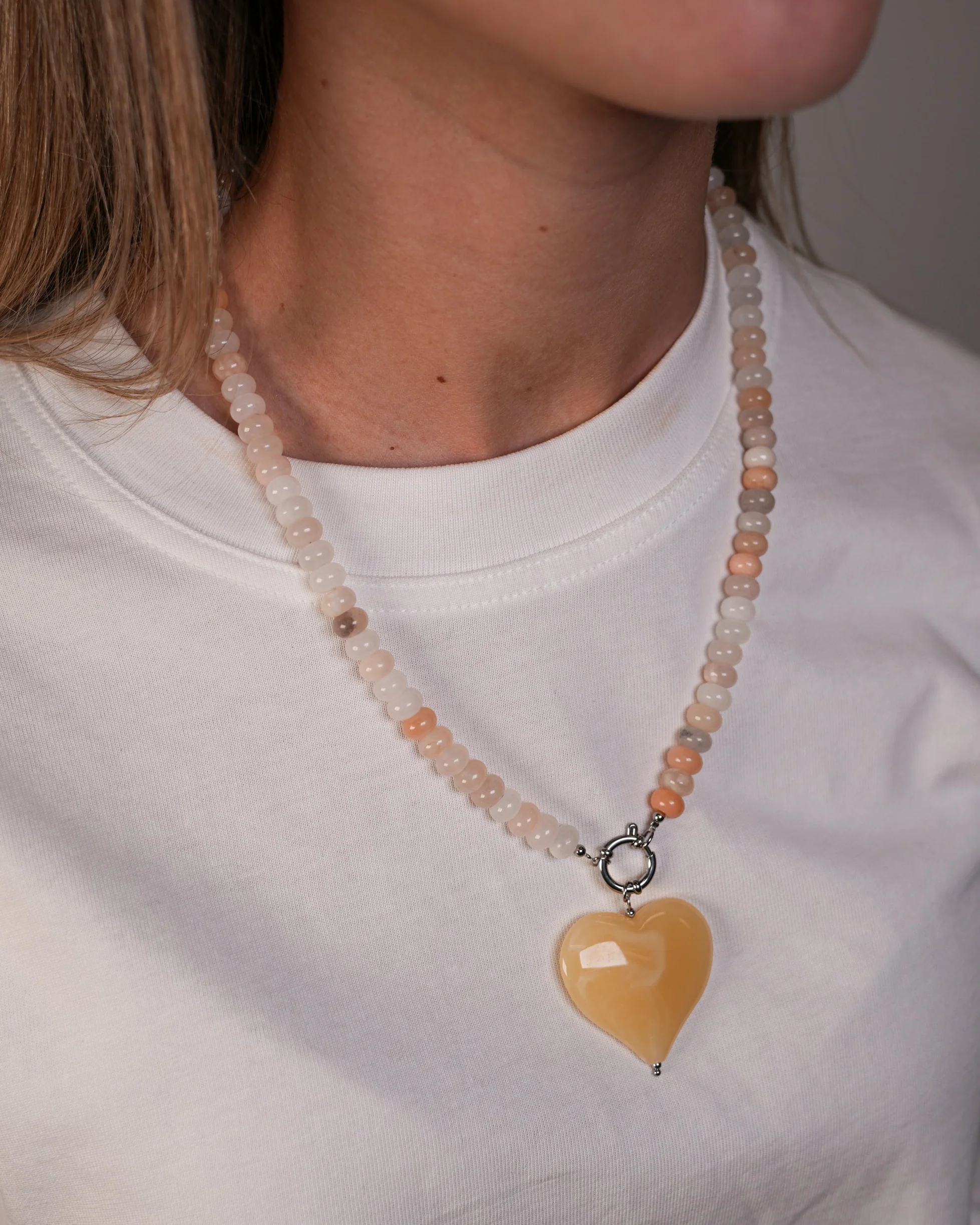 Manu - Necklace - Natural Stone - Stainless Steel - Image 6