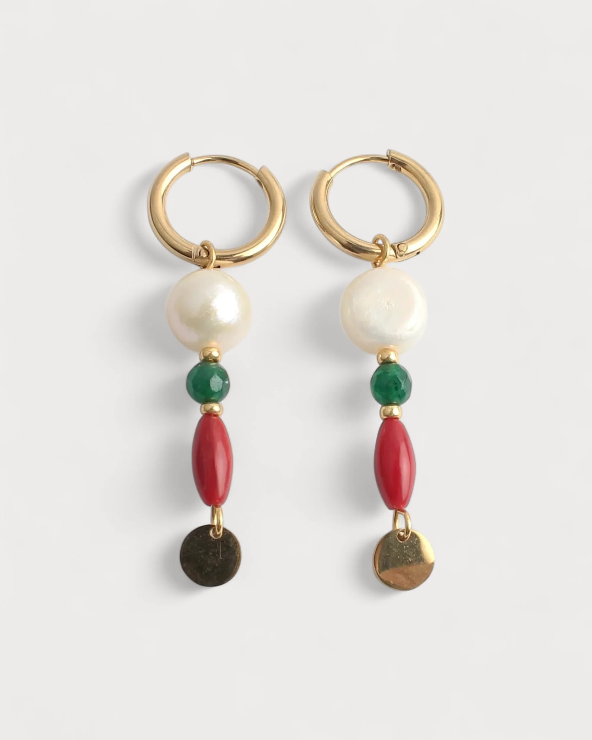 Maxine - Earrings - Stainless Steel - Natural Stone