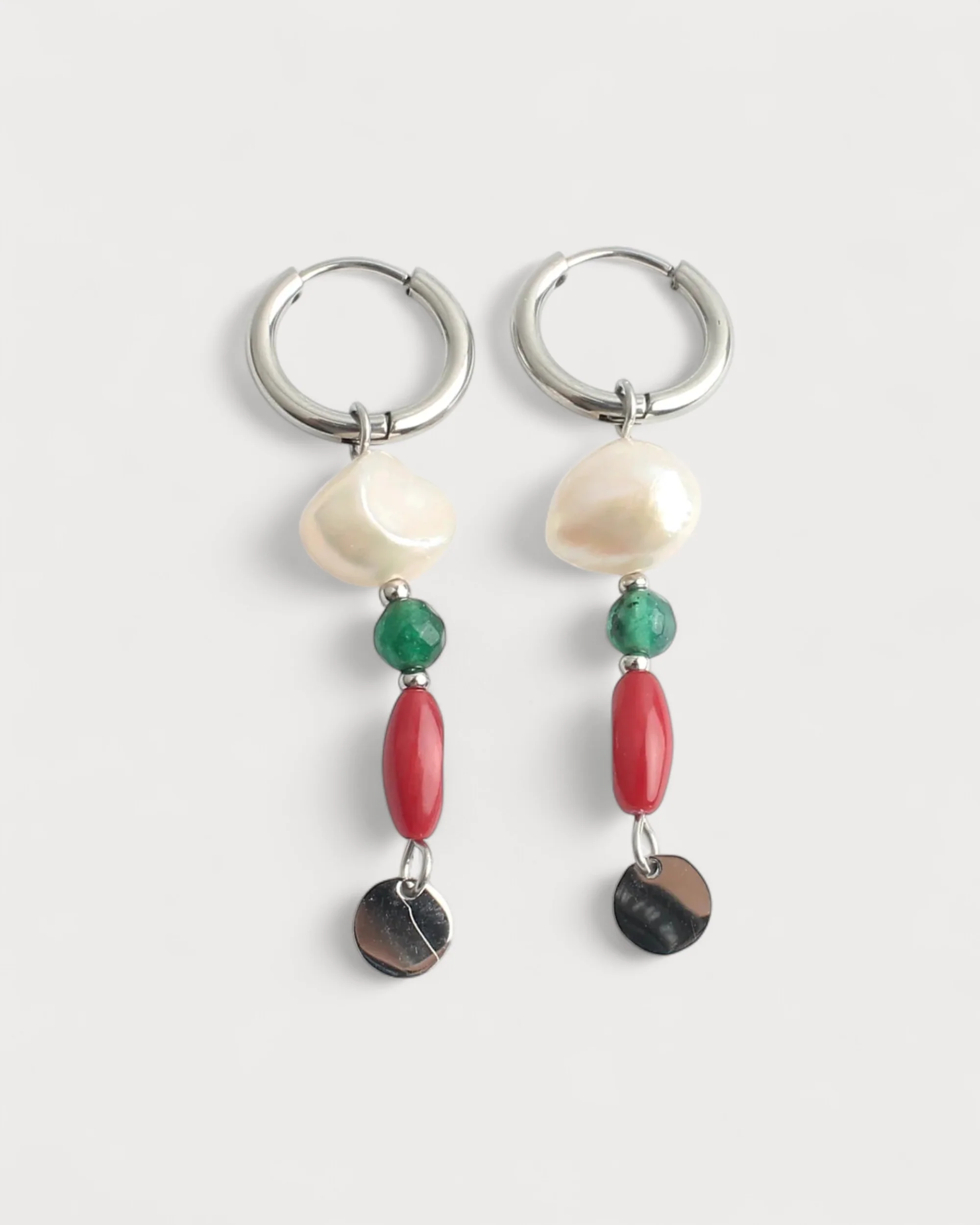 Maxine - Earrings - Stainless Steel - Natural Stone - Image 3