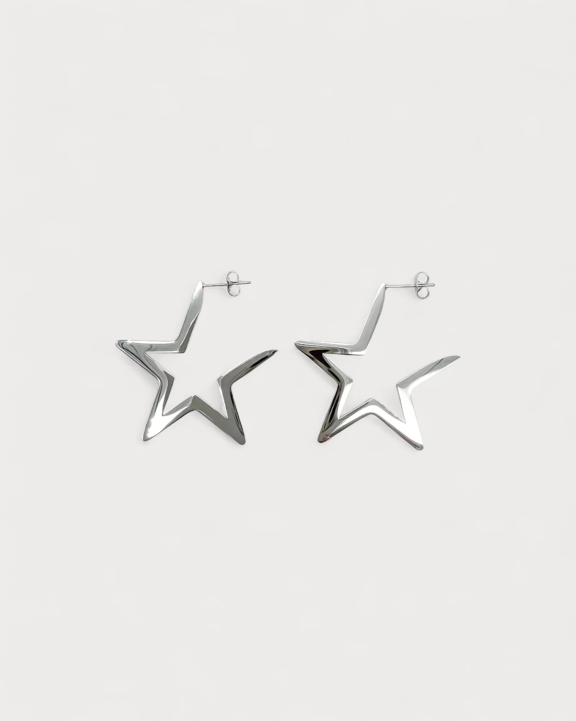 Mega Star - Earrings - Stainless Steel - Image 3