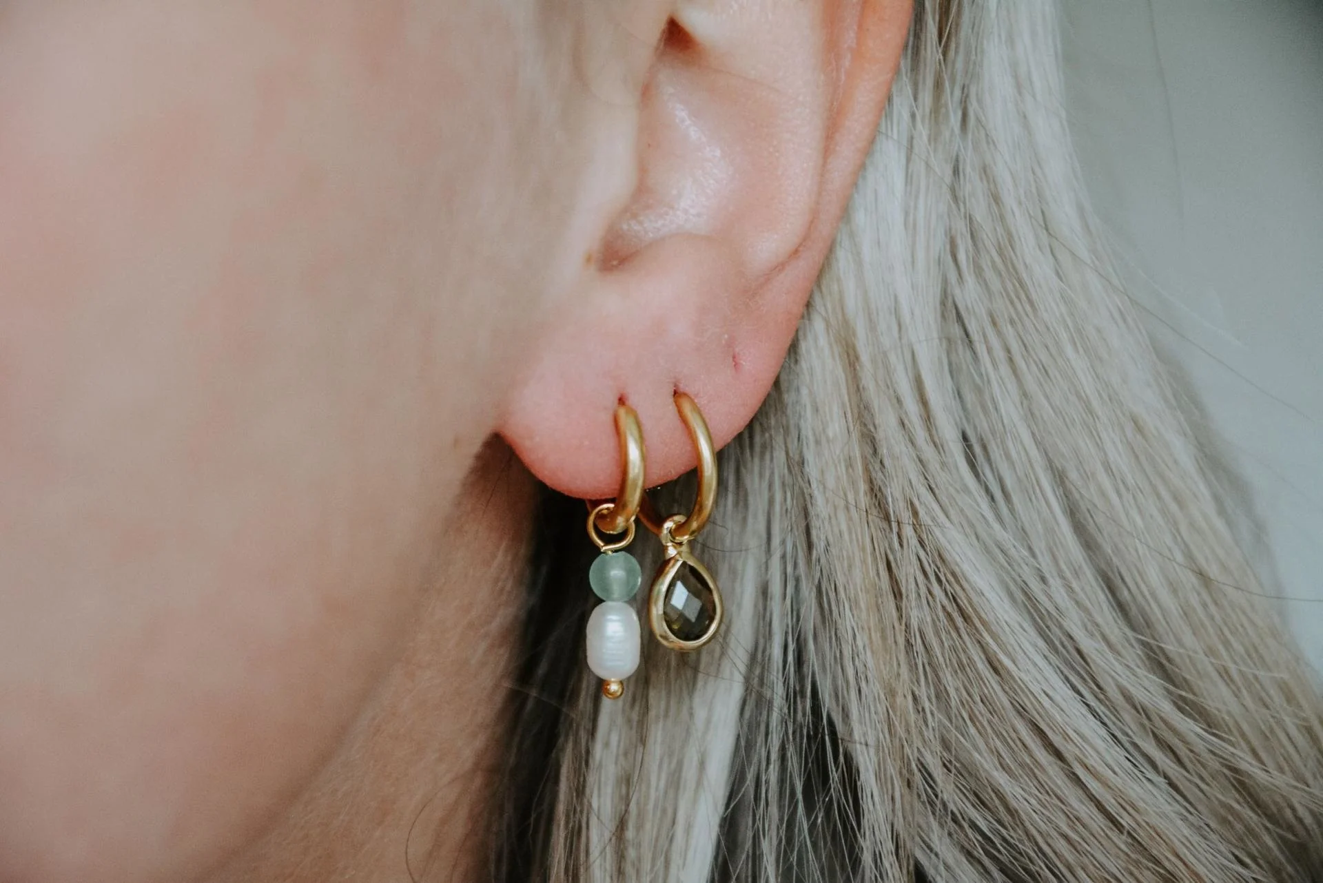 Milou - Earrings - Natural Stone - Stainless Steel - Image 5