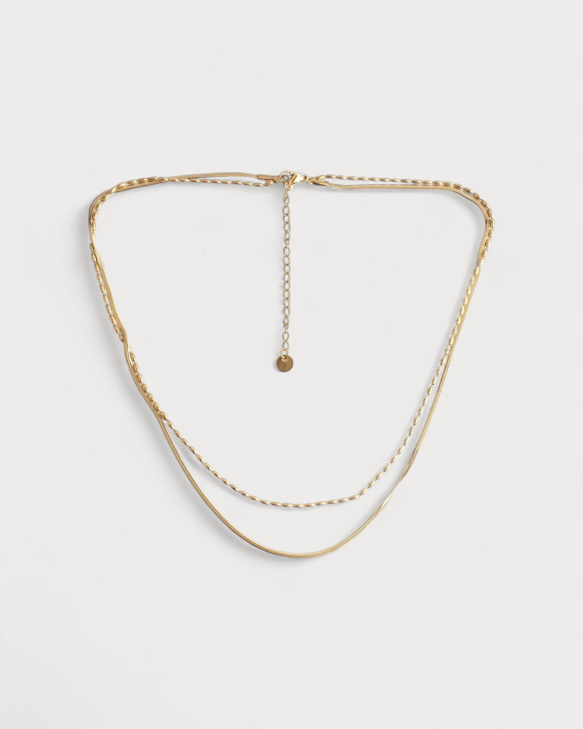 Minimalistic - Necklace - 2 Layer - Stainless Steel