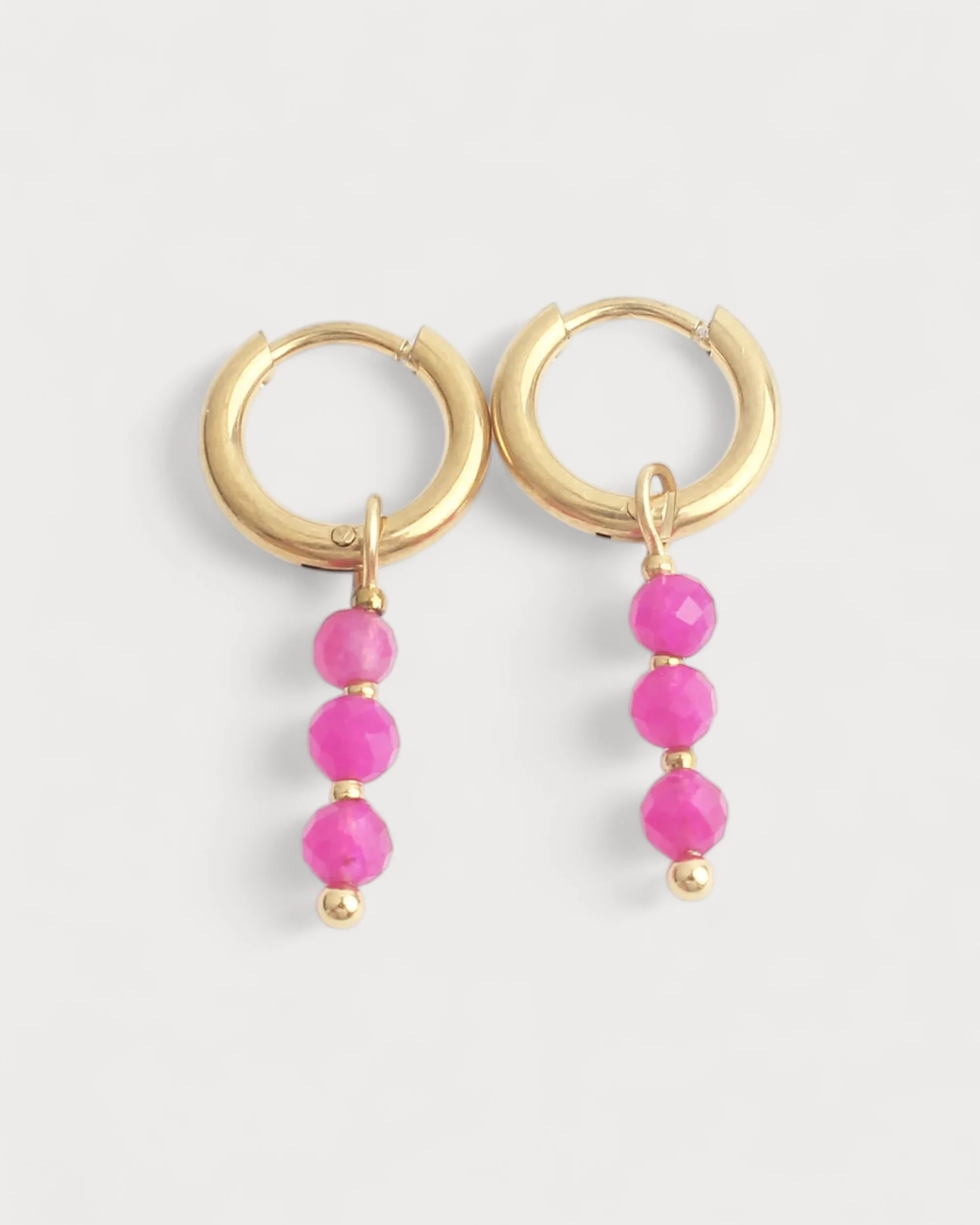 Mon Cheri - Earrings - Natural Stone - Stainless Steel - Image 15
