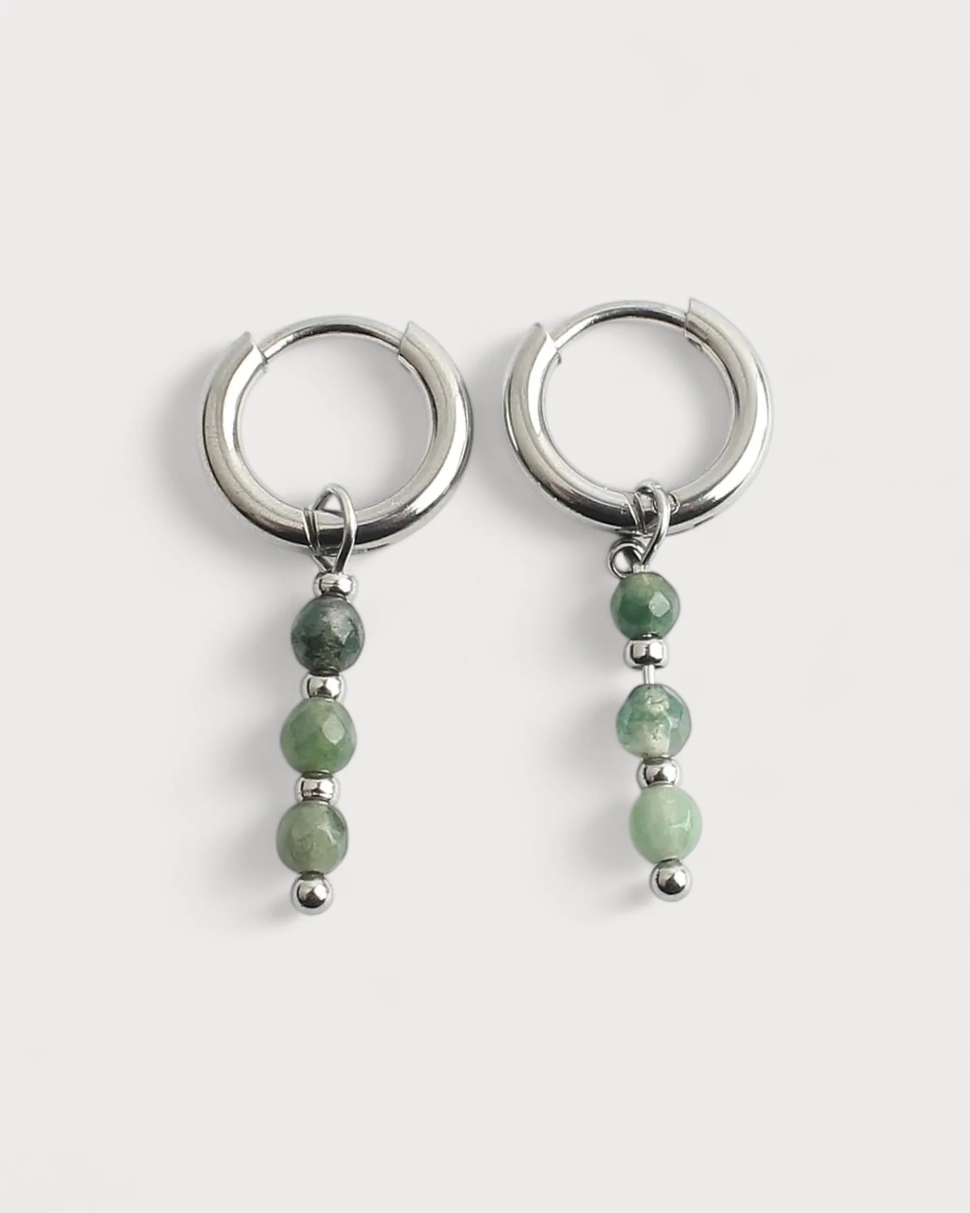 Mon Cheri - Earrings - Natural Stone - Stainless Steel - Image 5