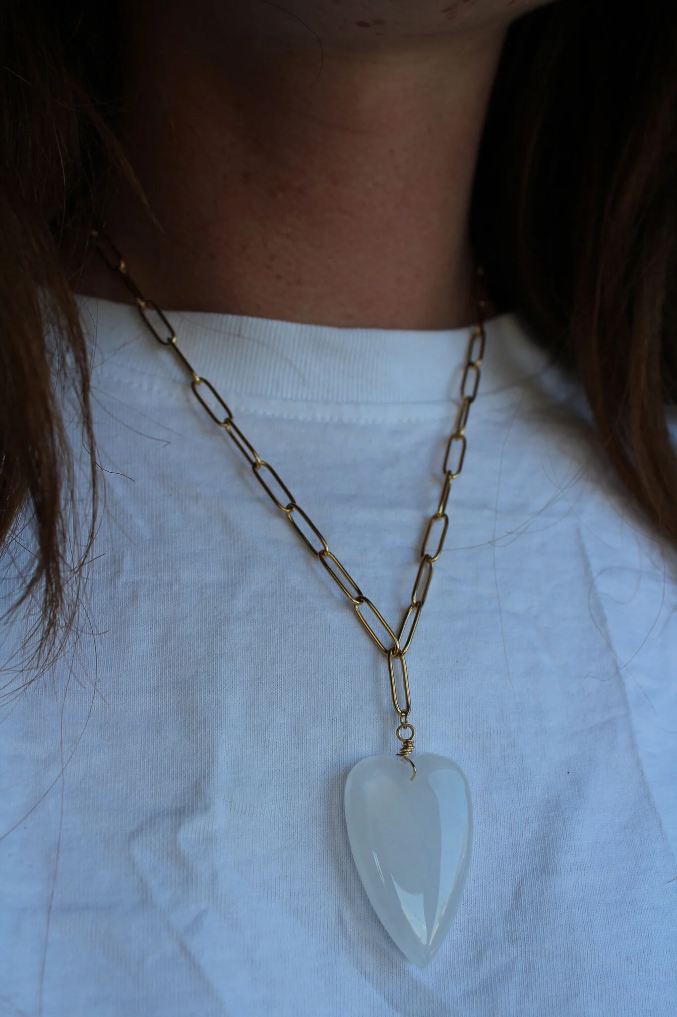 Natural Stone Heart - Necklace - Natural Stone - Stainless Steel - Image 10