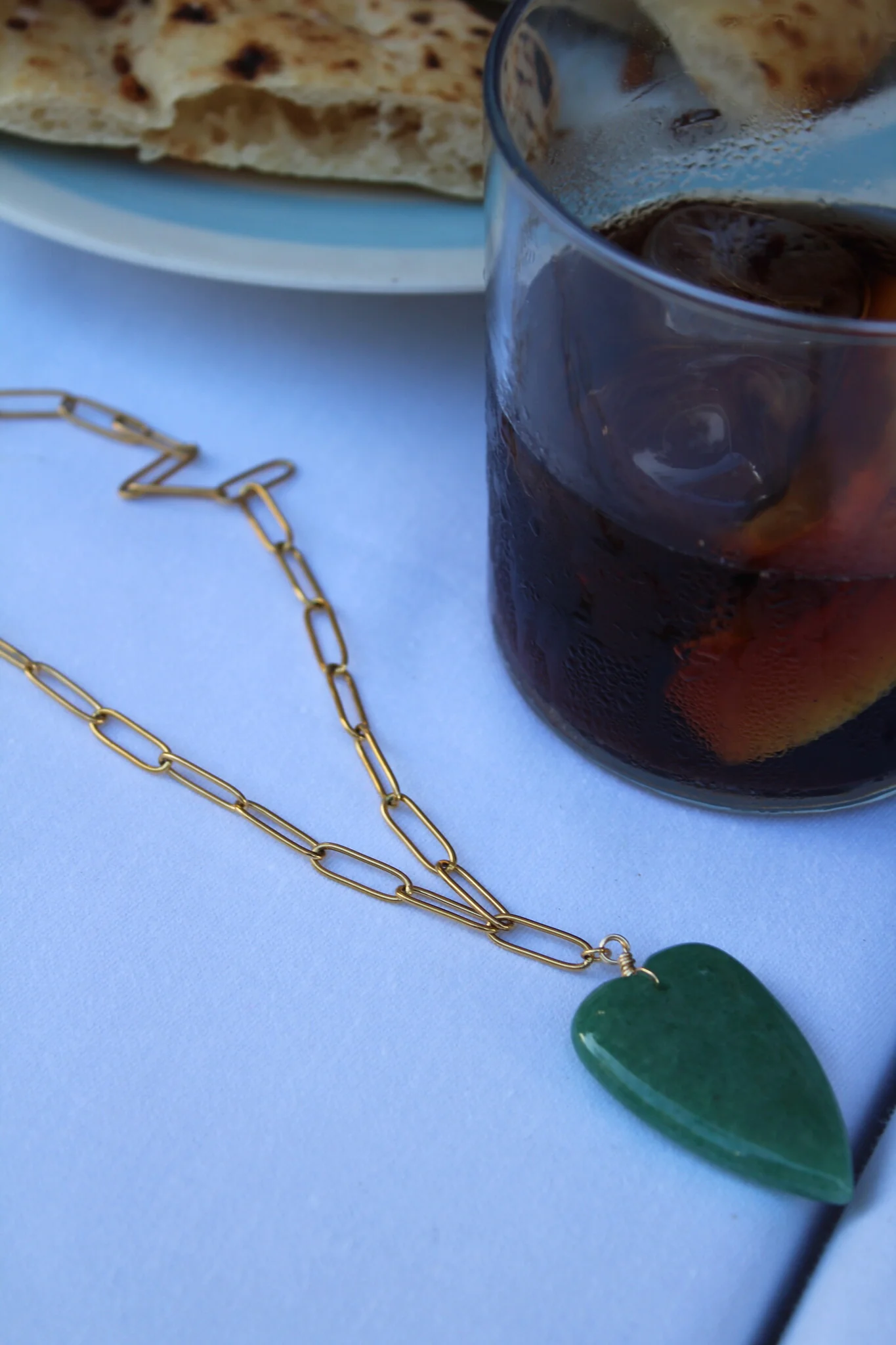 Natural Stone Heart - Necklace - Natural Stone - Stainless Steel - Image 5
