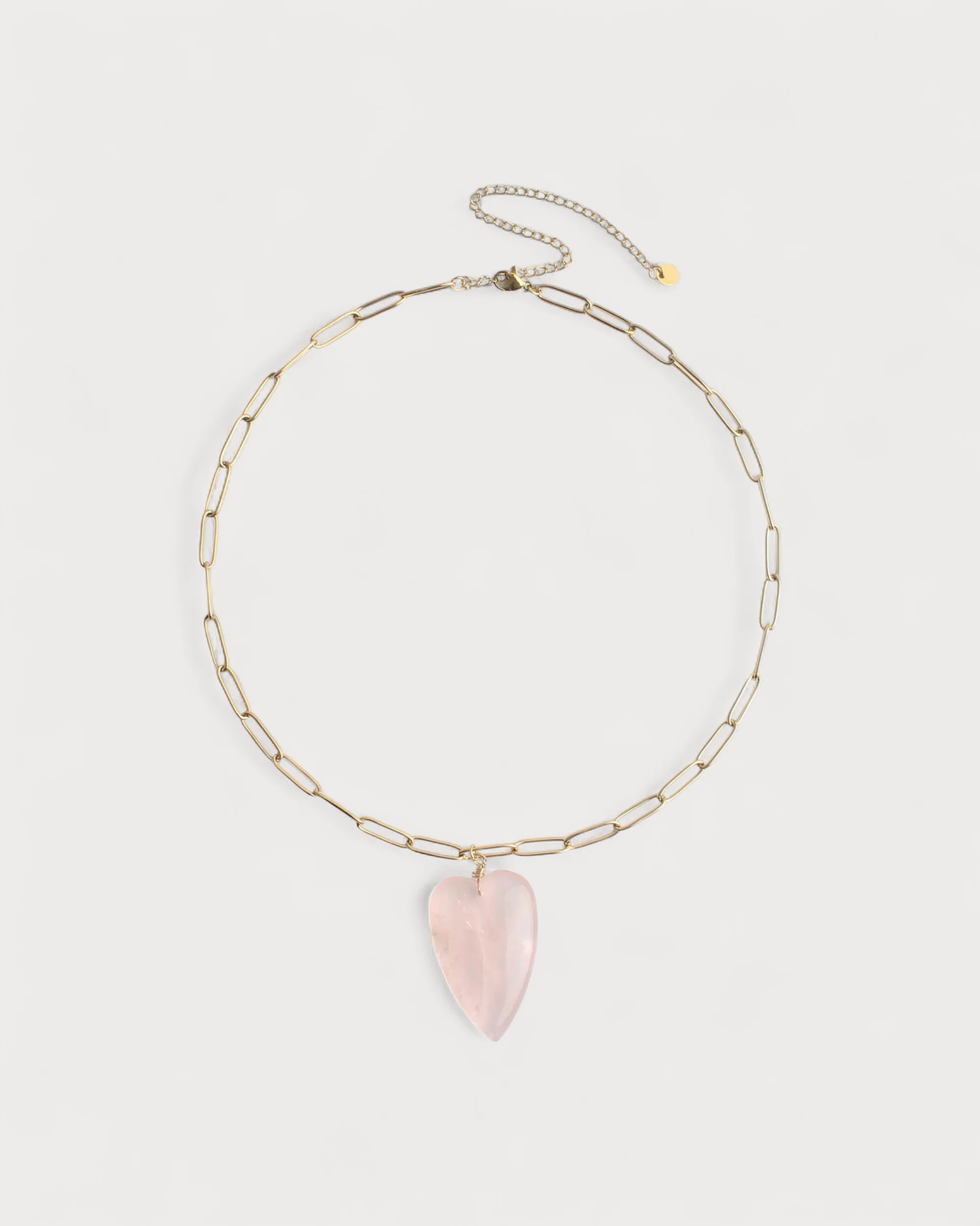Natural Stone Heart - Necklace - Natural Stone - Stainless Steel - Image 6