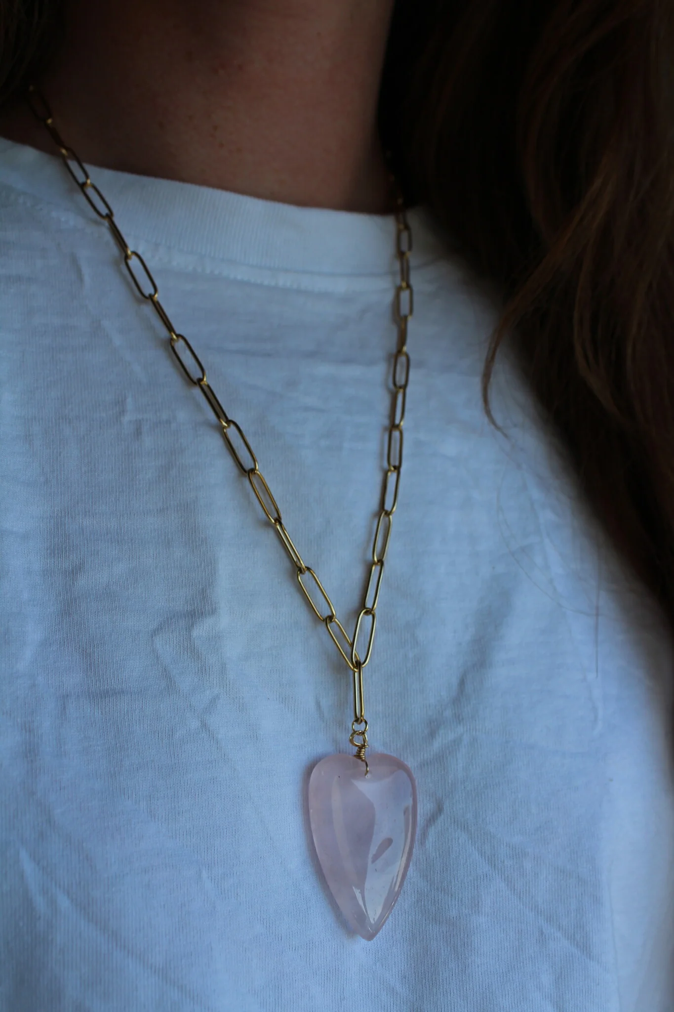 Natural Stone Heart - Necklace - Natural Stone - Stainless Steel - Image 8