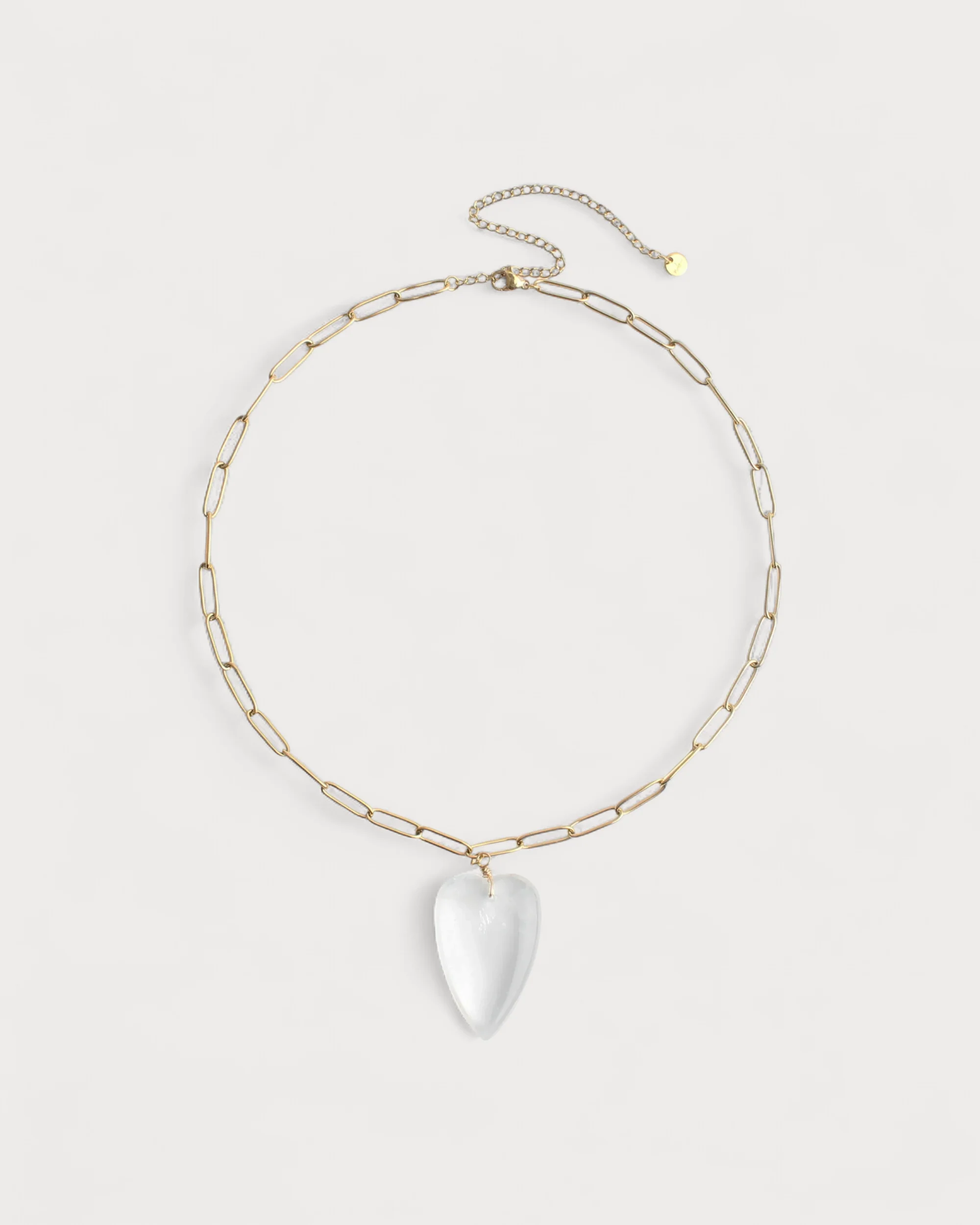 Natural Stone Heart - Necklace - Natural Stone - Stainless Steel - Image 9