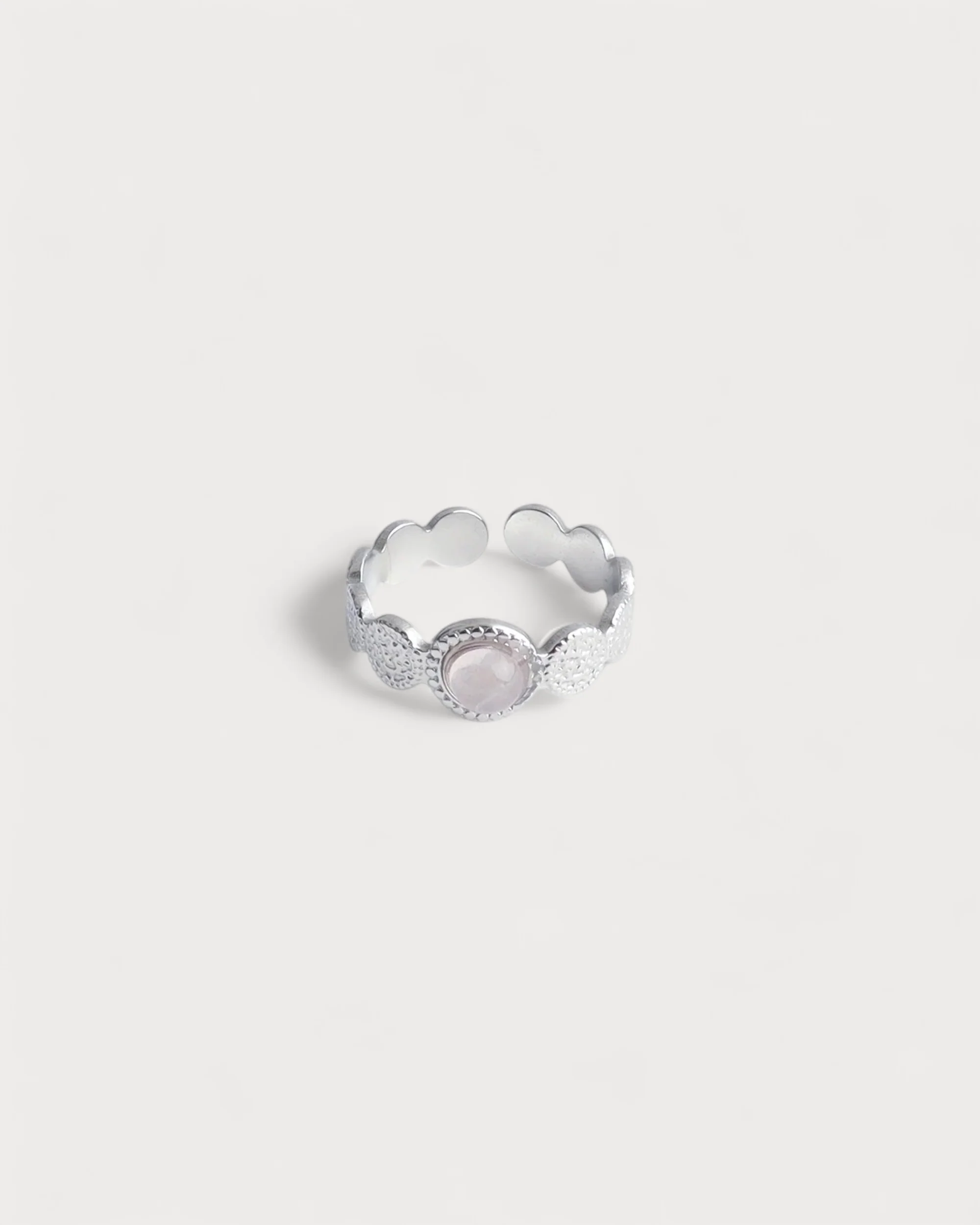 Noé - Ring - Natural Stone - Stainless Steel - Adjustable - Image 12