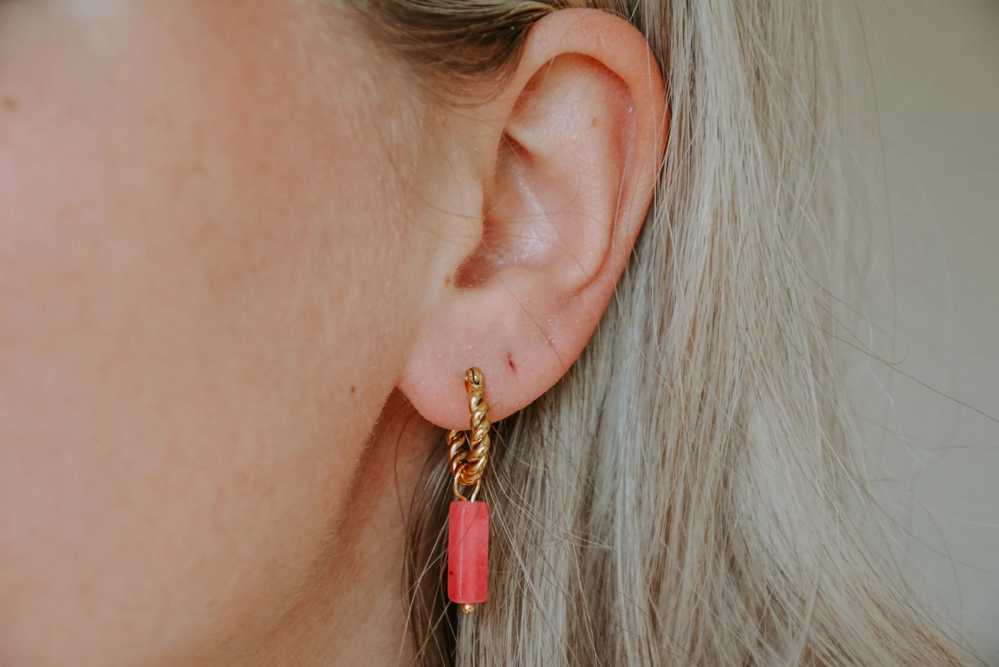 Odilia - Earrings - Natural Stone - Stainless Steel - Image 5
