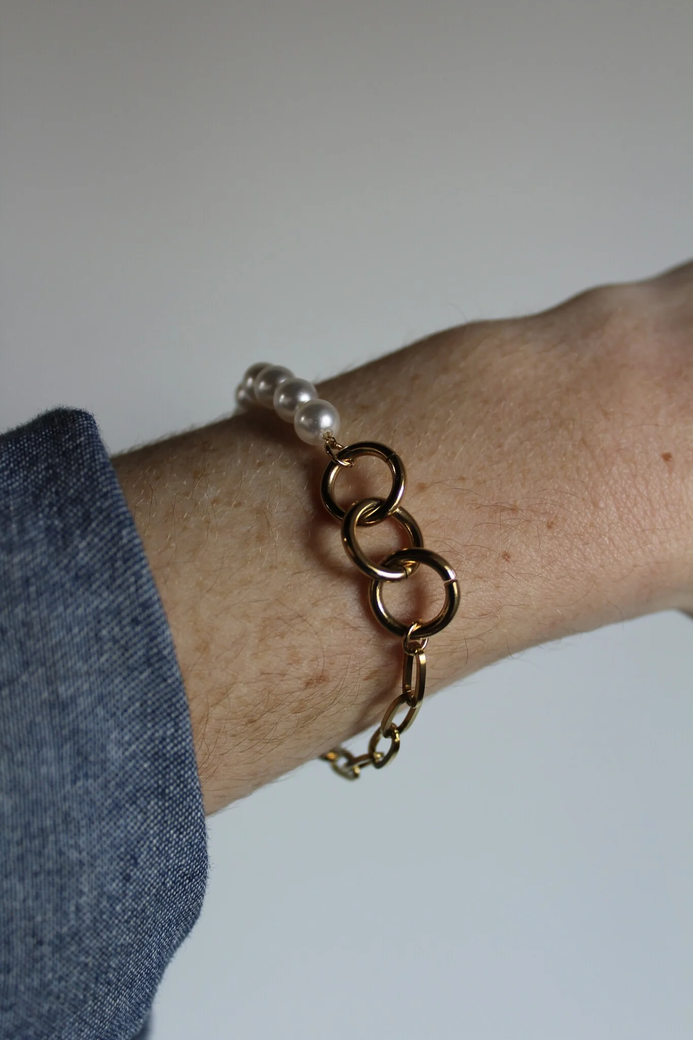 Pearls & Chains - Bracelet - Stainless Steel - Image 4